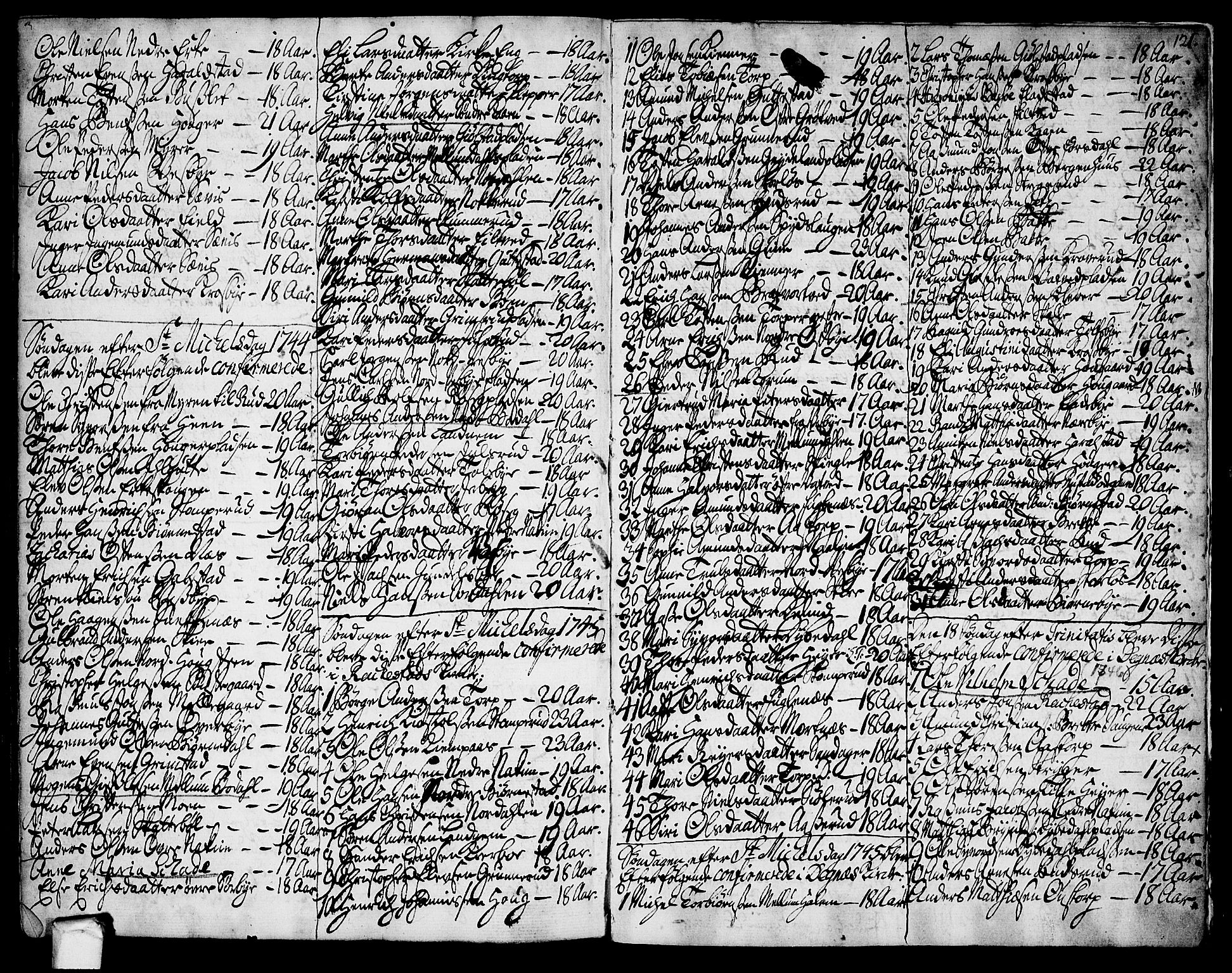Rakkestad prestekontor Kirkebøker, SAO/A-2008/F/Fa/L0002: Parish register (official) no. I 2, 1741-1751, p. 121