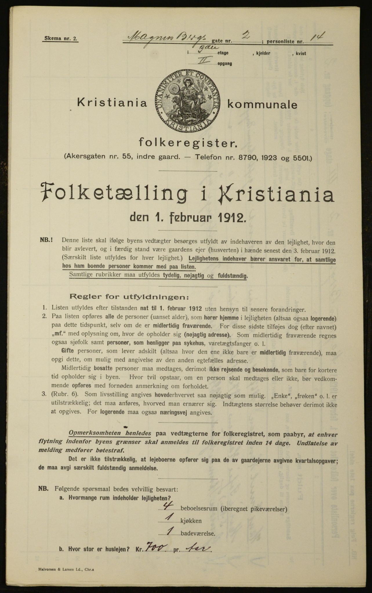 OBA, Municipal Census 1912 for Kristiania, 1912, p. 59441