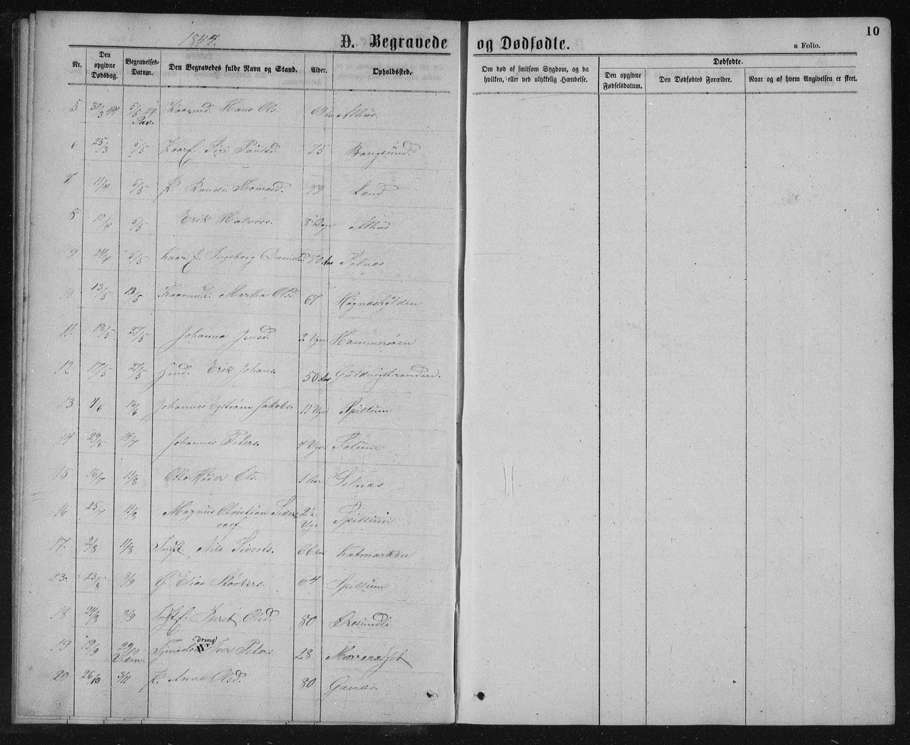Ministerialprotokoller, klokkerbøker og fødselsregistre - Nord-Trøndelag, SAT/A-1458/768/L0569: Parish register (official) no. 768A04, 1836-1865, p. 10