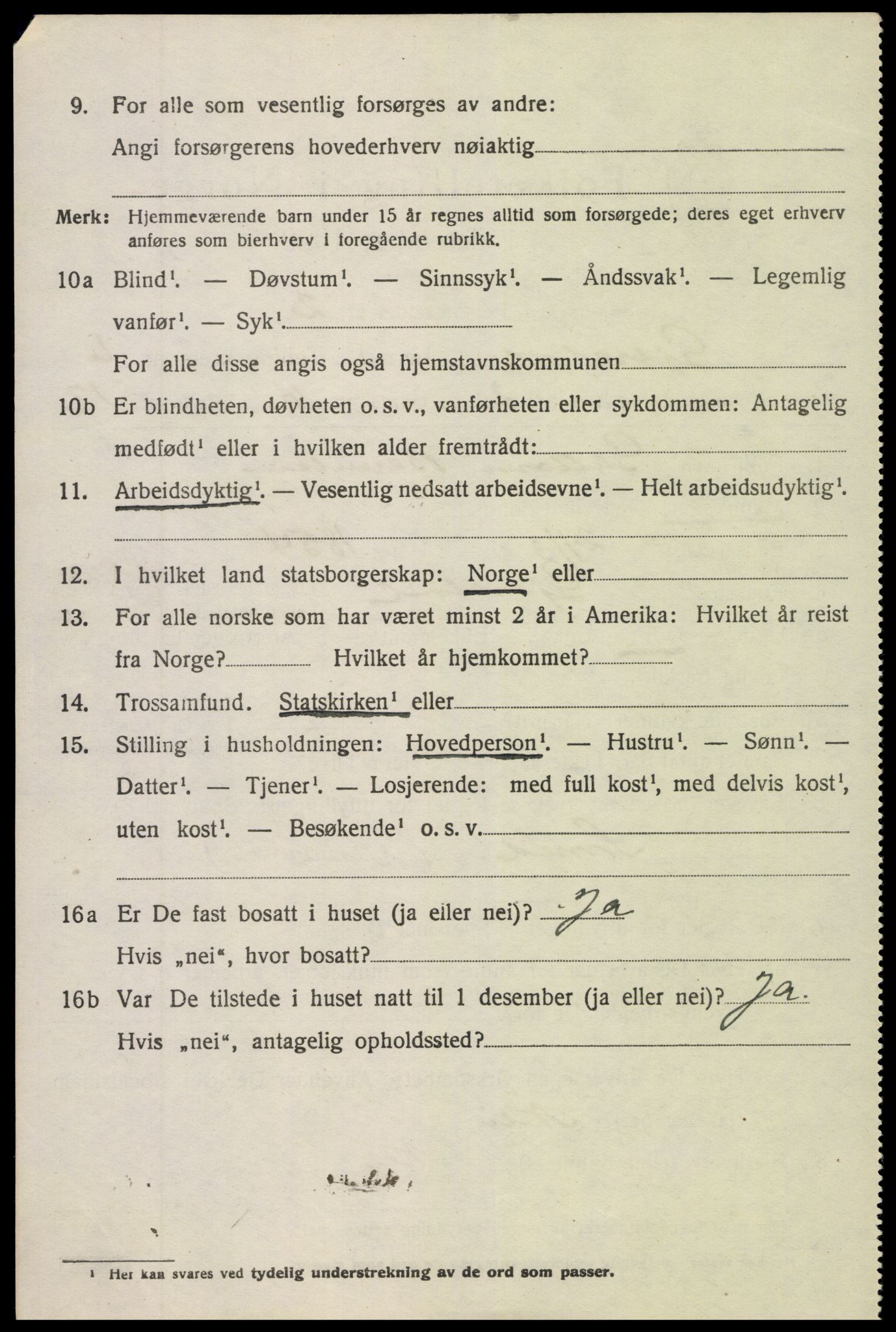 SAK, 1920 census for Gjerstad, 1920, p. 3822