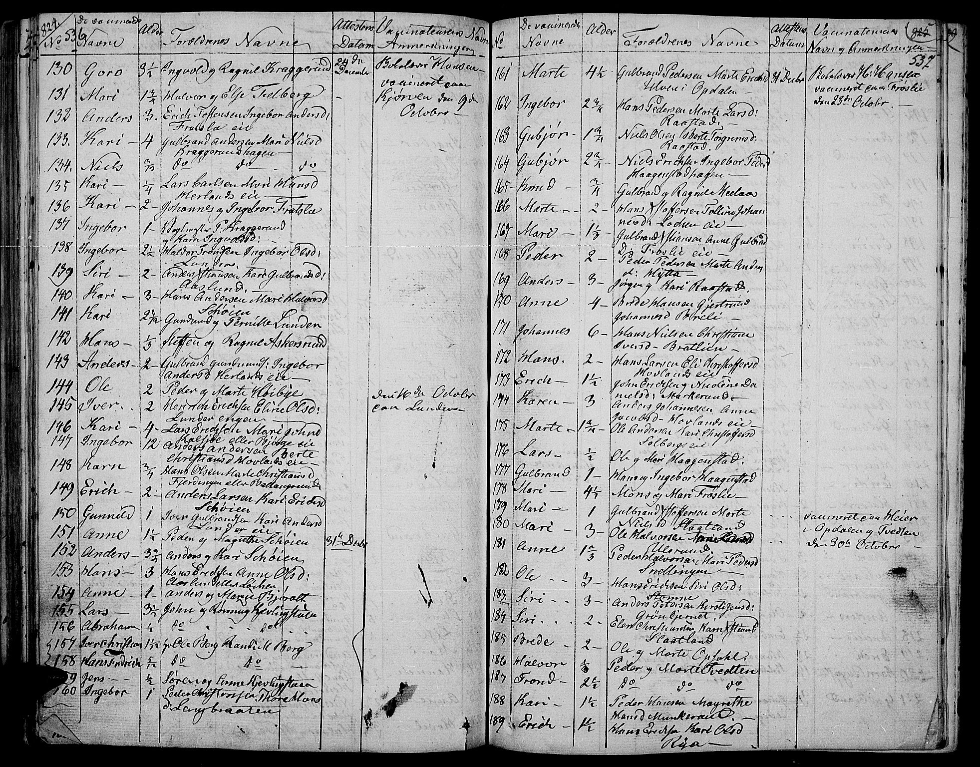 Jevnaker prestekontor, AV/SAH-PREST-116/H/Ha/Haa/L0004: Parish register (official) no. 4, 1800-1861, p. 536-537