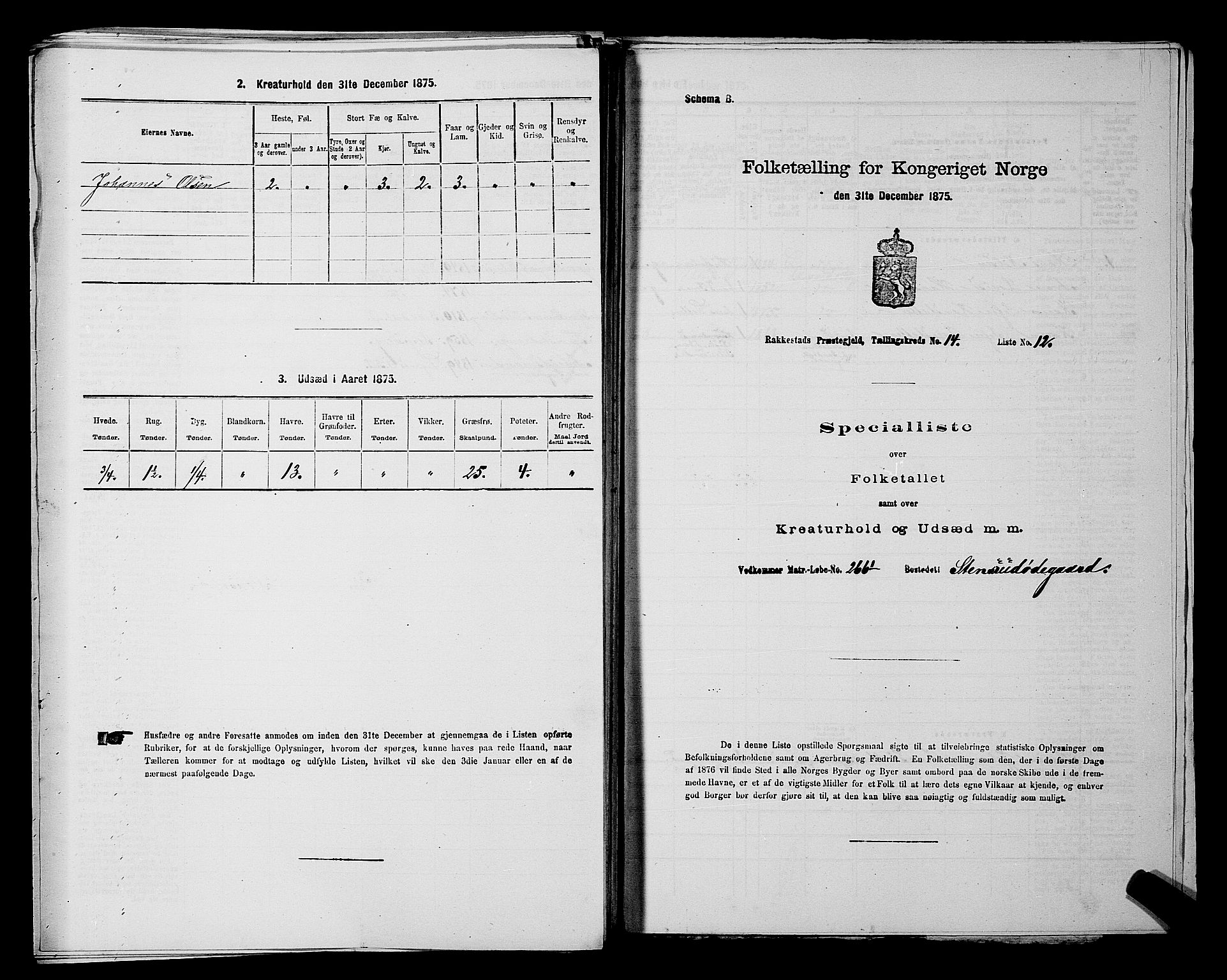 RA, 1875 census for 0128P Rakkestad, 1875, p. 1718