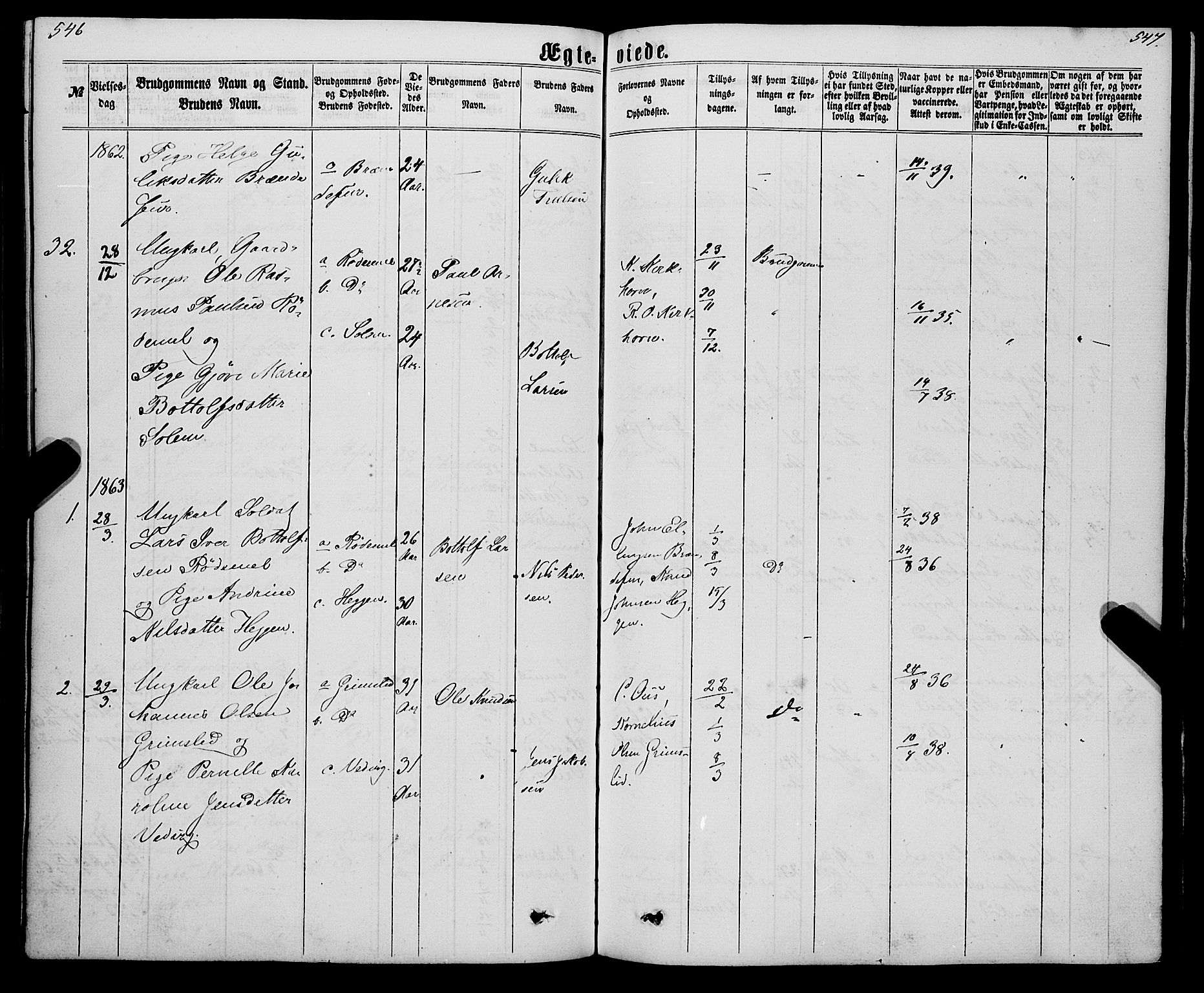 Eid sokneprestembete, SAB/A-82301/H/Haa/Haaa/L0009: Parish register (official) no. A 9, 1861-1868, p. 546-547