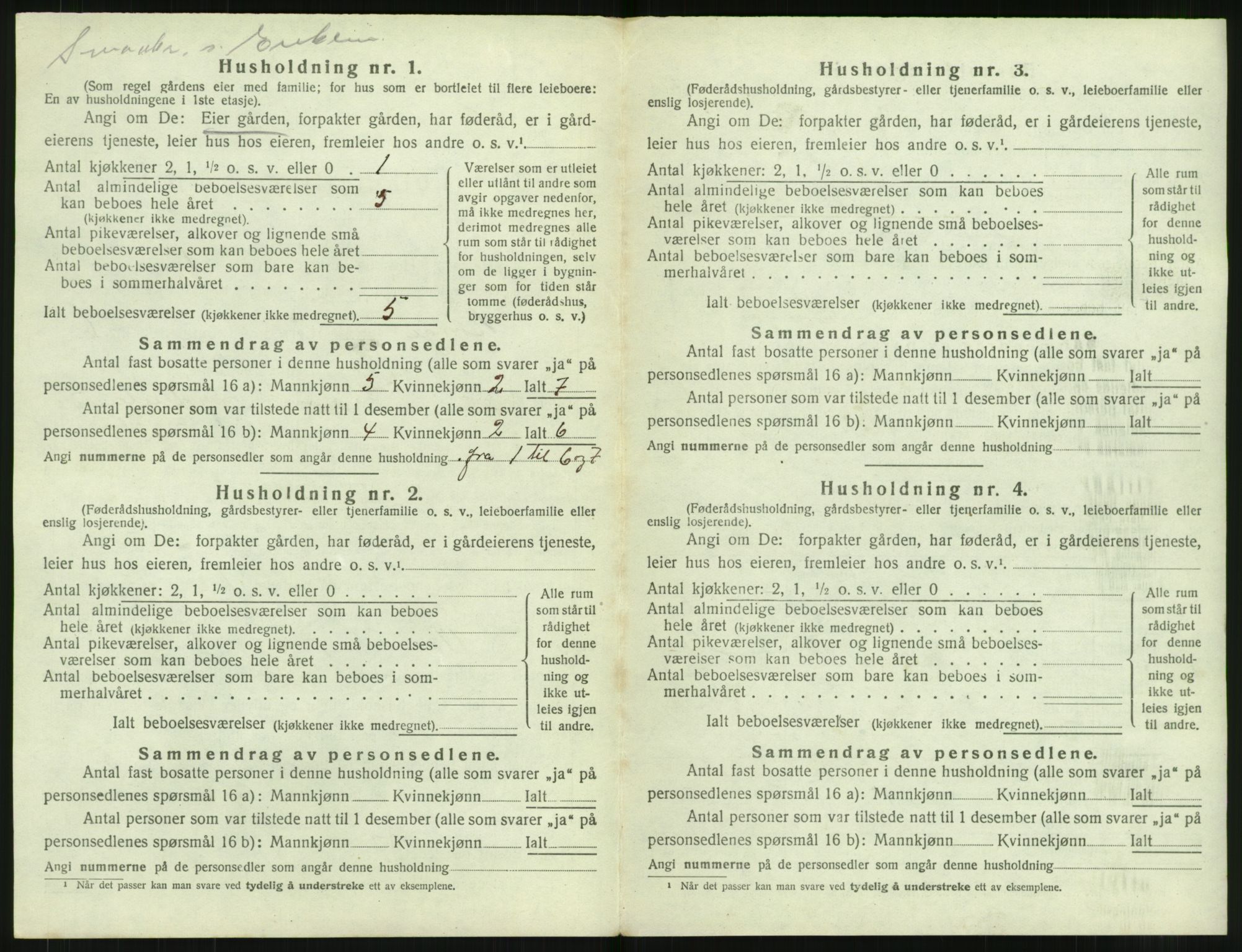 SAT, 1920 census for Borge, 1920, p. 672