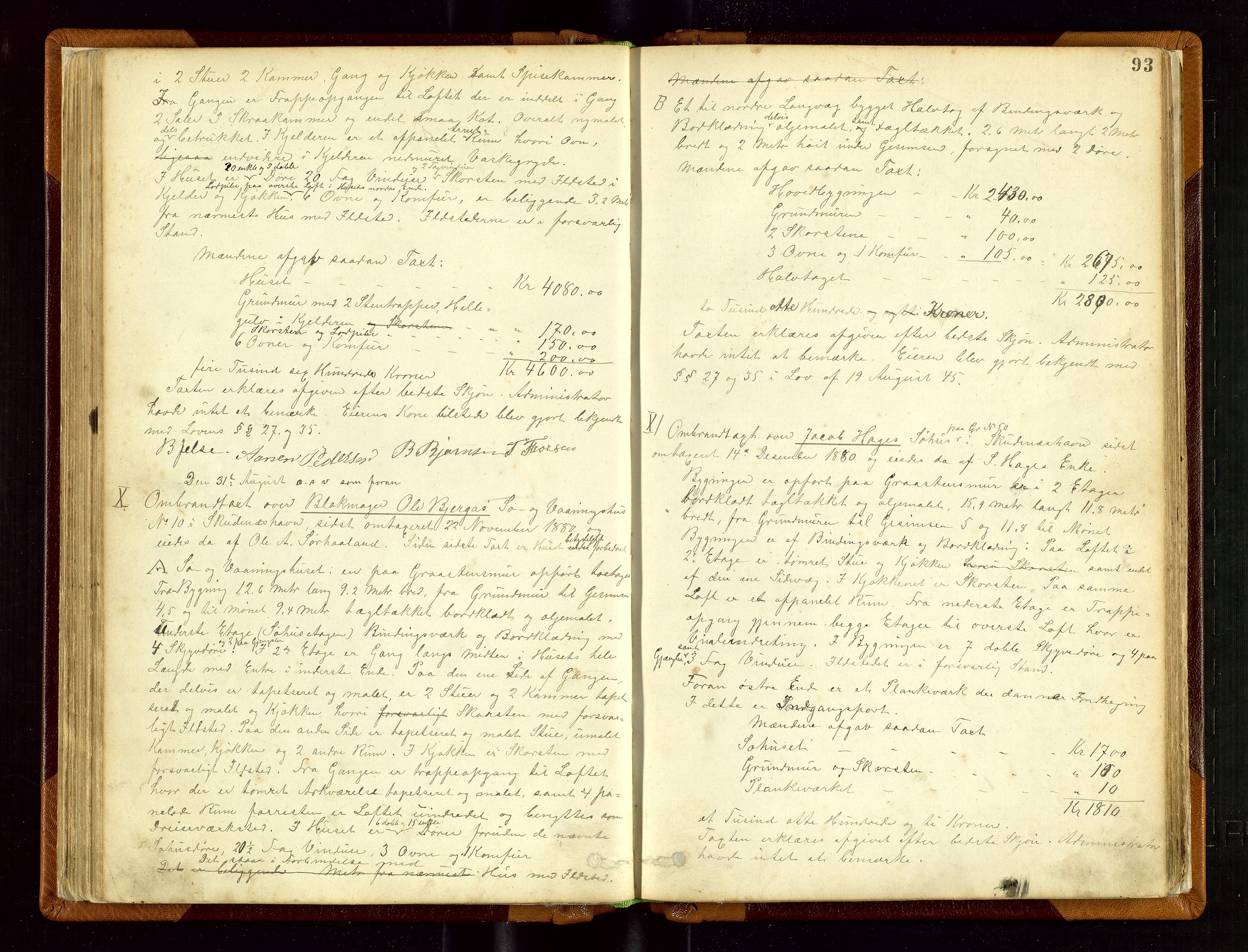Skudenes lensmannskontor, AV/SAST-A-100444/Goa/L0003: Branntakstprotokoll, 1879-1903, p. 92b-93a