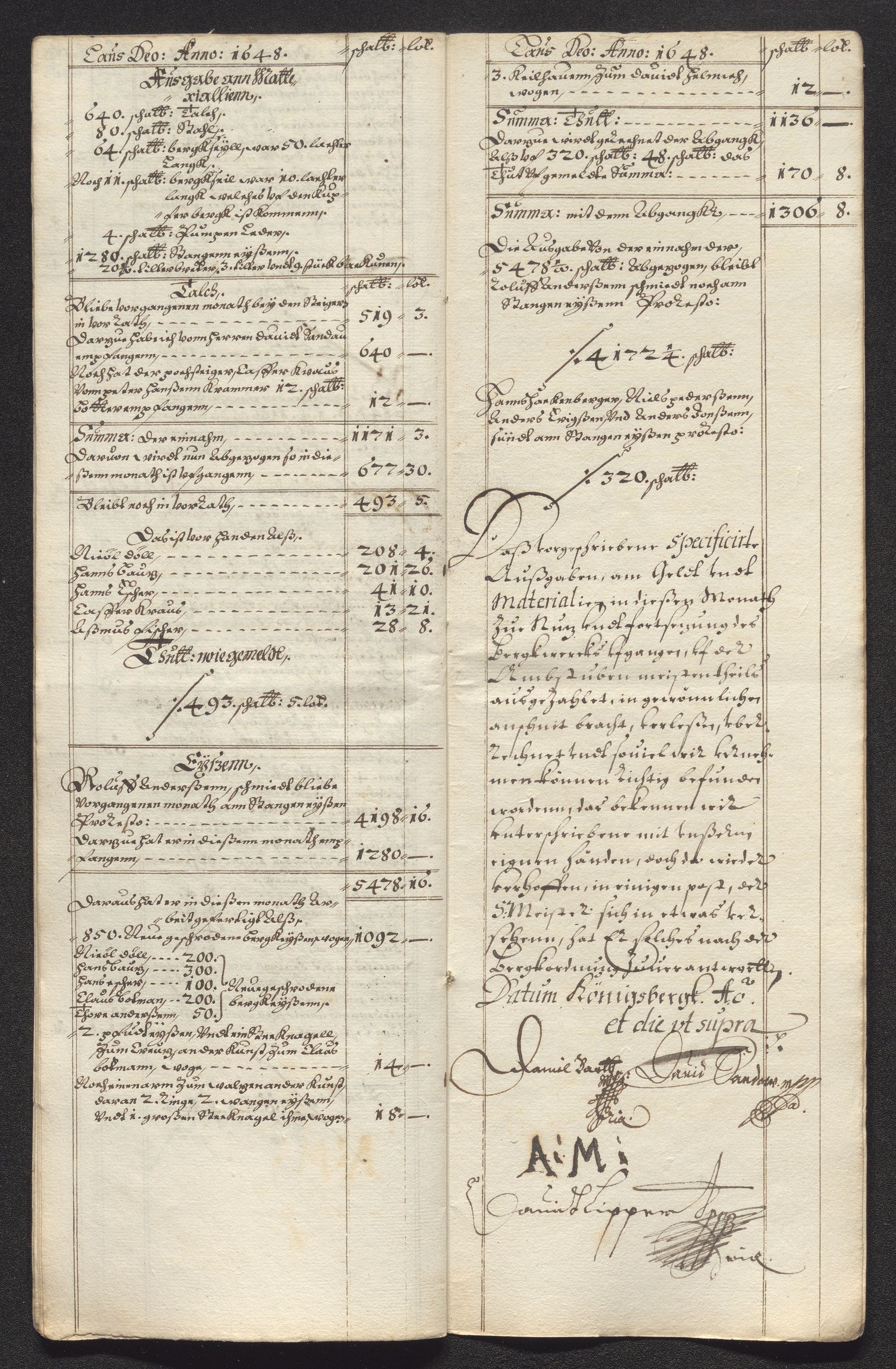 Kongsberg Sølvverk 1623-1816, SAKO/EA-3135/001/D/Dc/Dcd/L0022: Utgiftsregnskap for gruver m.m., 1647-1648, p. 665