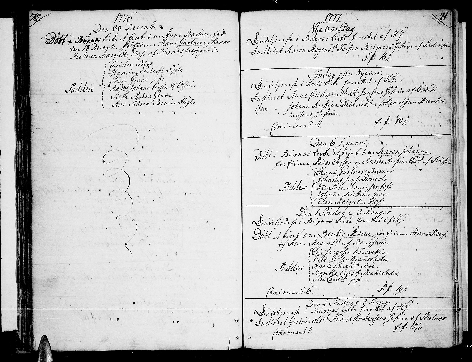 Ministerialprotokoller, klokkerbøker og fødselsregistre - Nordland, AV/SAT-A-1459/881/L1149: Parish register (official) no. 881A02, 1773-1793, p. 70-71