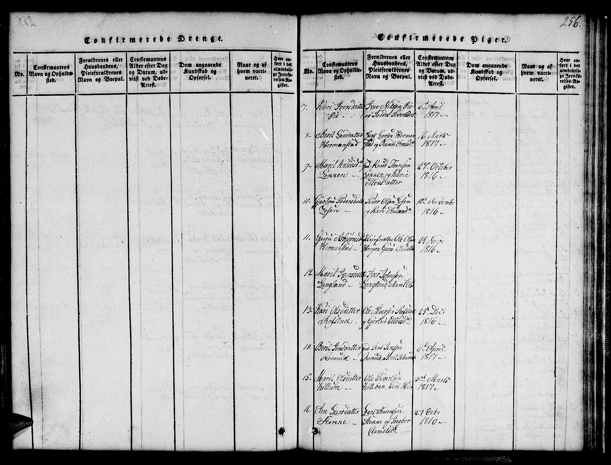 Ministerialprotokoller, klokkerbøker og fødselsregistre - Sør-Trøndelag, SAT/A-1456/691/L1092: Parish register (copy) no. 691C03, 1816-1852, p. 256