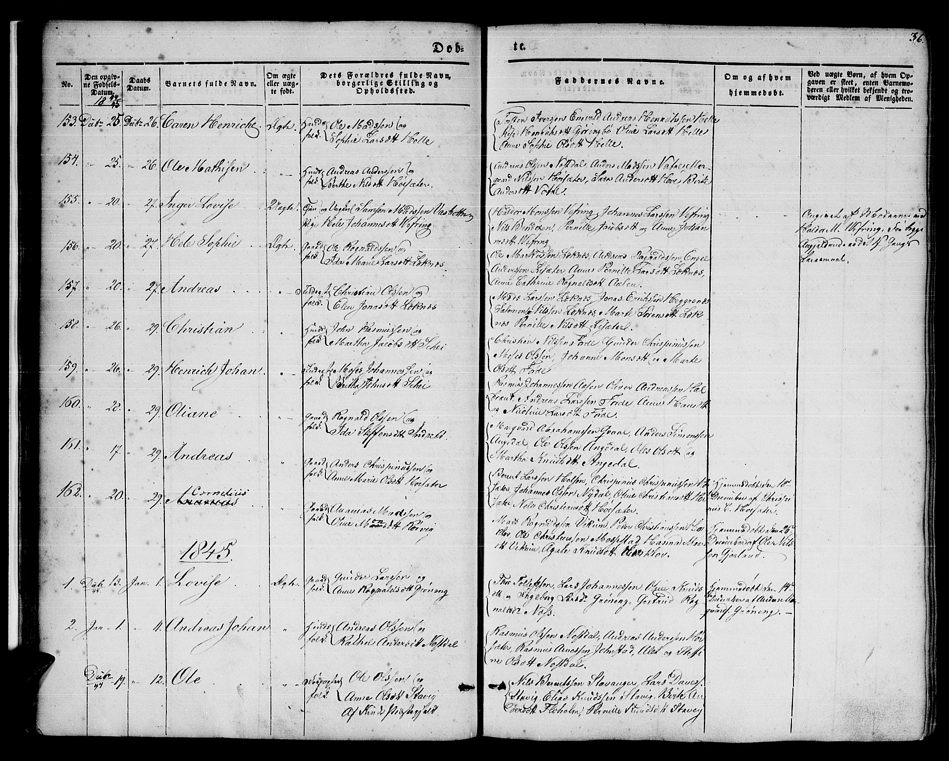 Førde sokneprestembete, SAB/A-79901/H/Haa/Haaa/L0007: Parish register (official) no. A 7, 1843-1860, p. 36