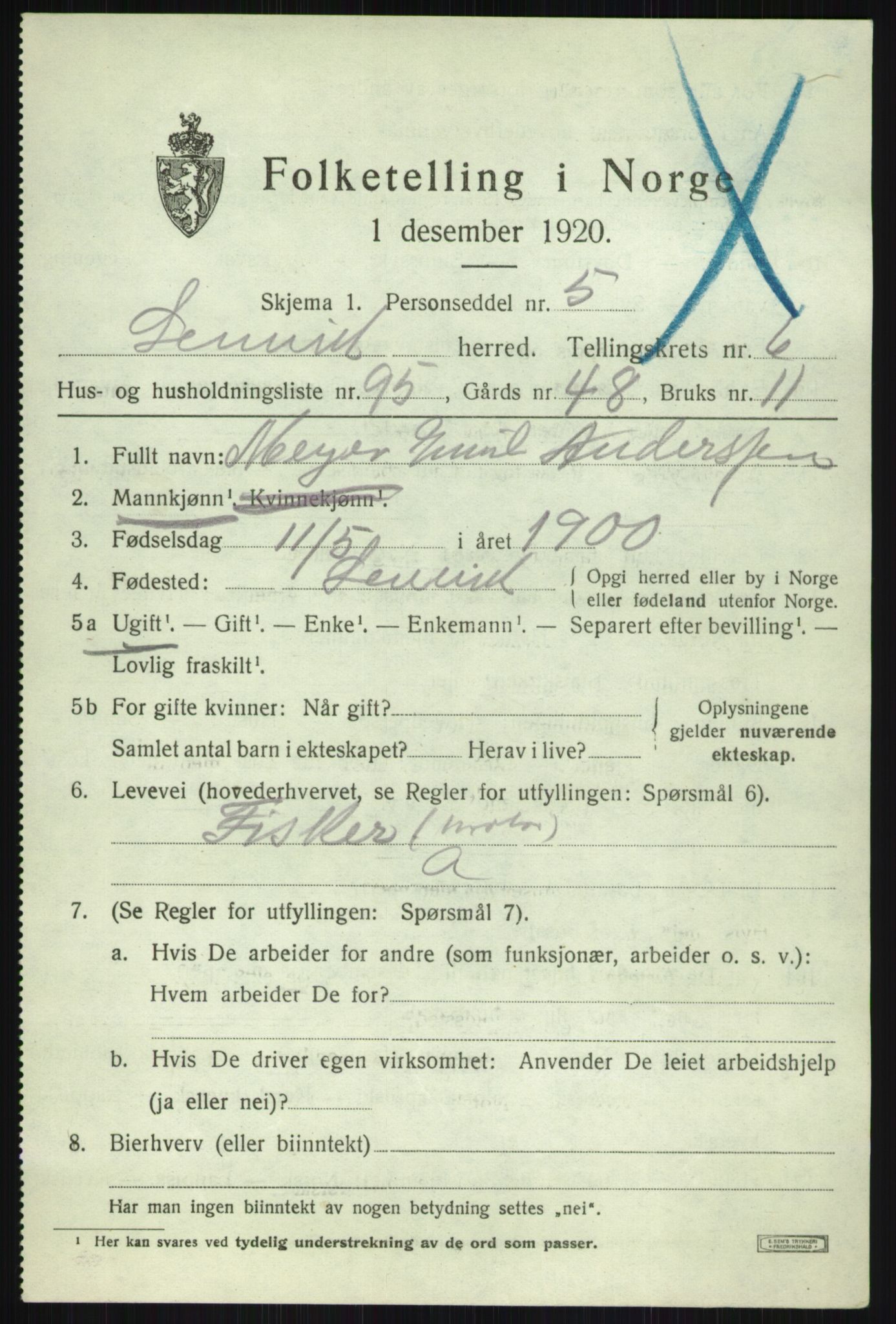 SATØ, 1920 census for Lenvik, 1920, p. 9240