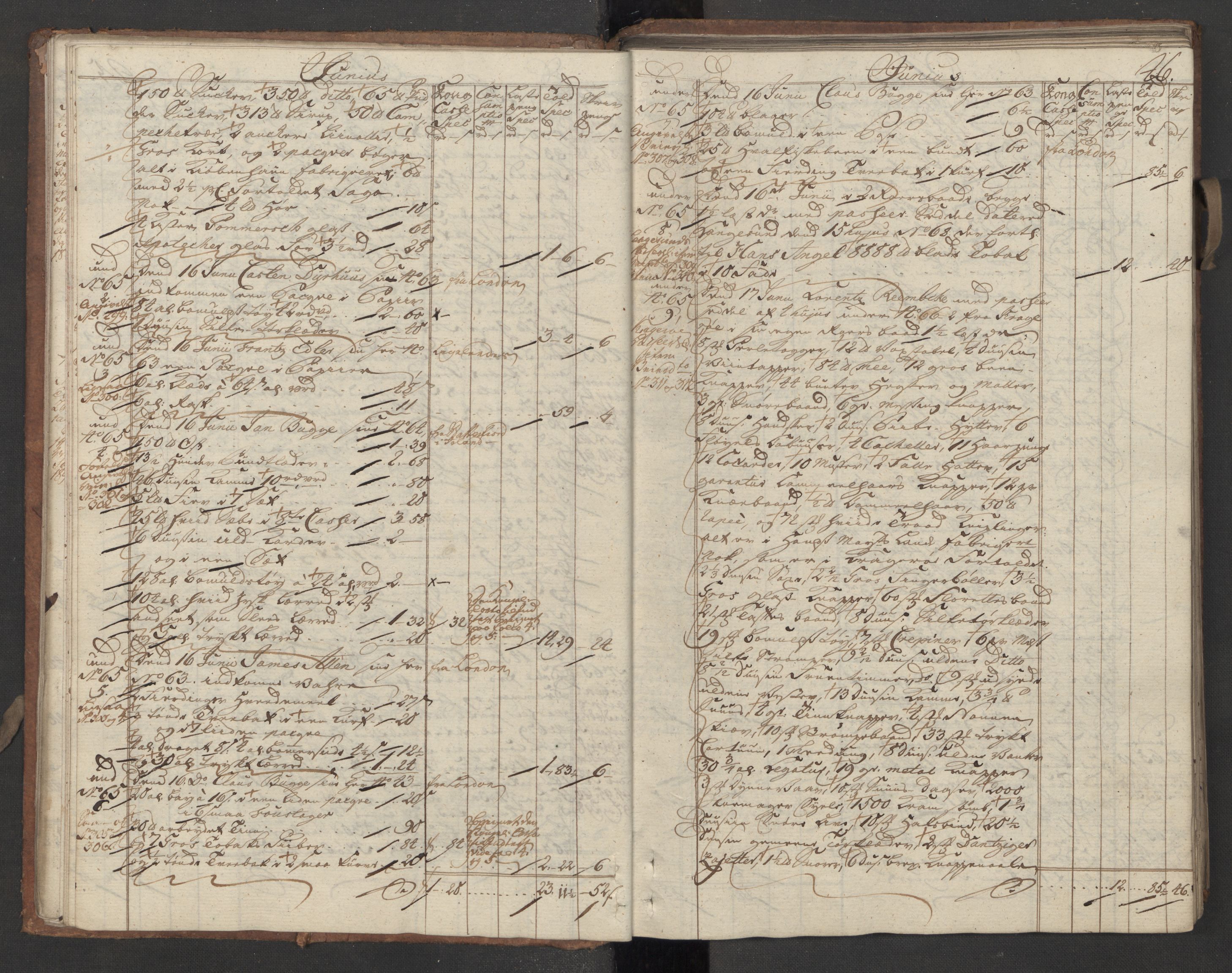 Generaltollkammeret, tollregnskaper, AV/RA-EA-5490/R11/L0026/0001: Tollregnskaper Larvik og Sandefjord / Inngående hovedtollbok, 1756, p. 25b-26a
