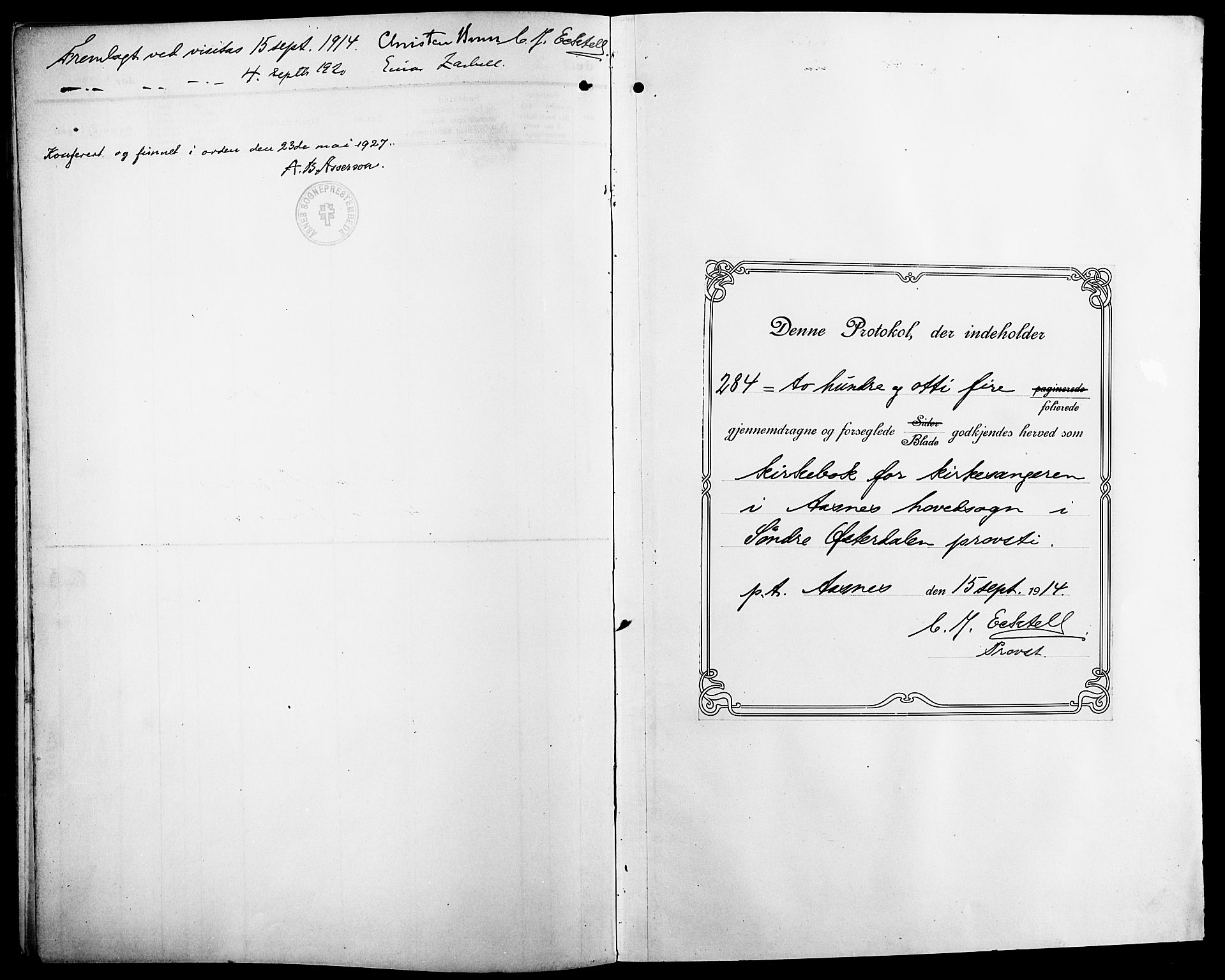 Åsnes prestekontor, SAH/PREST-042/H/Ha/Hab/L0007: Parish register (copy) no. 7, 1909-1926