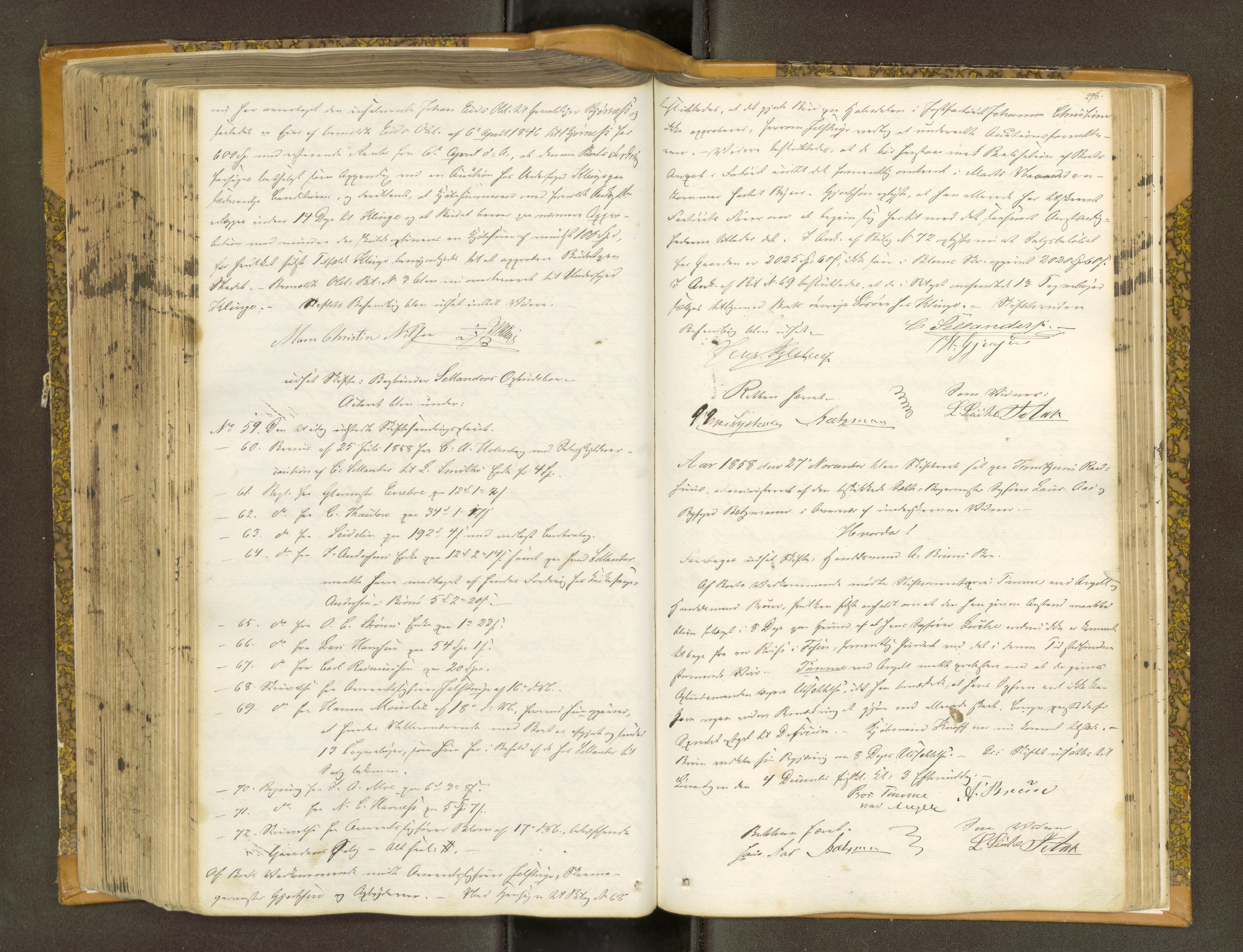 Trondheim byfogd, AV/SAT-A-0003/1/3/3B/L0005: Skiftebehandlingsprotokoll (u/ register) gml.nr.29. U, 1851-1859, p. 298