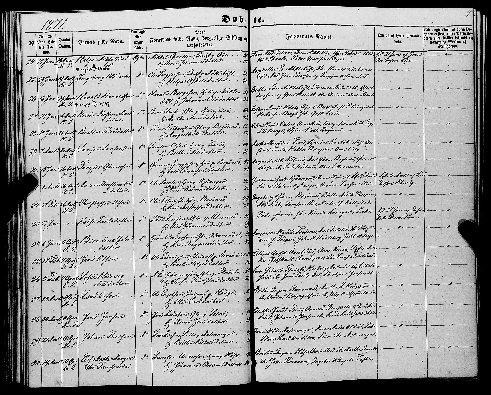 Kvinnherad sokneprestembete, SAB/A-76401/H/Haa: Parish register (official) no. A 8, 1854-1872, p. 112