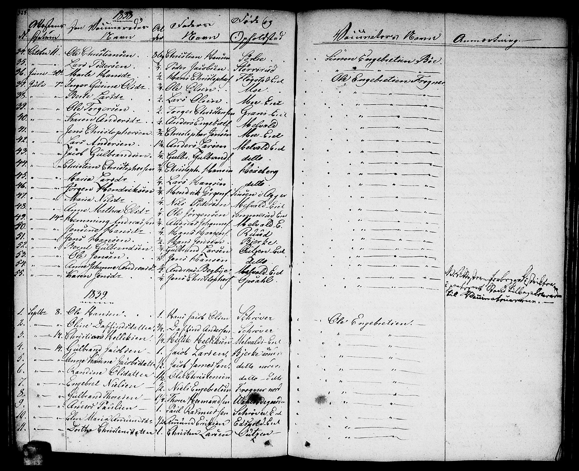 Sørum prestekontor Kirkebøker, SAO/A-10303/F/Fa/L0004: Parish register (official) no. I 4, 1829-1845, p. 328