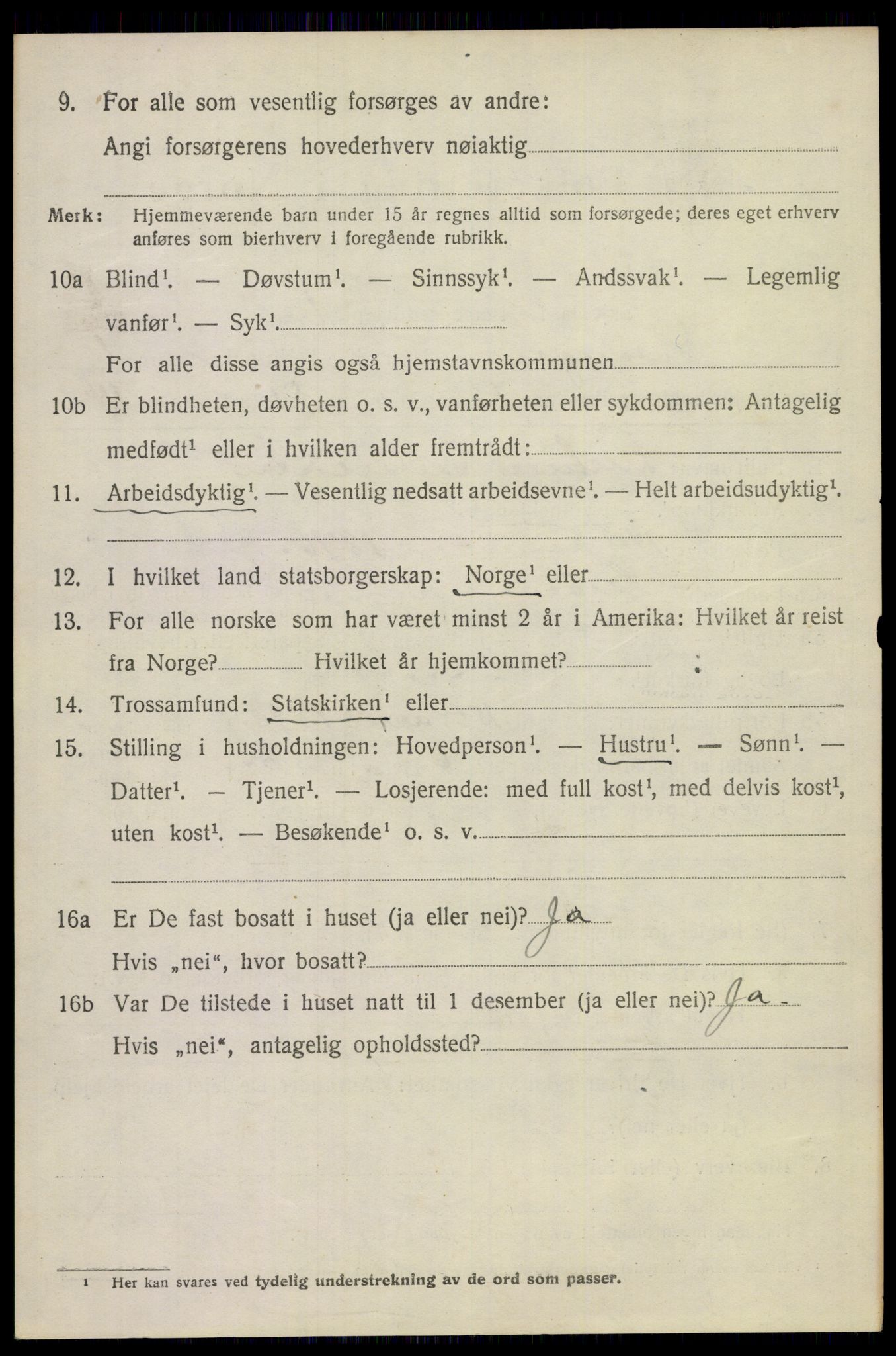 SAKO, 1920 census for Eidanger, 1920, p. 2351