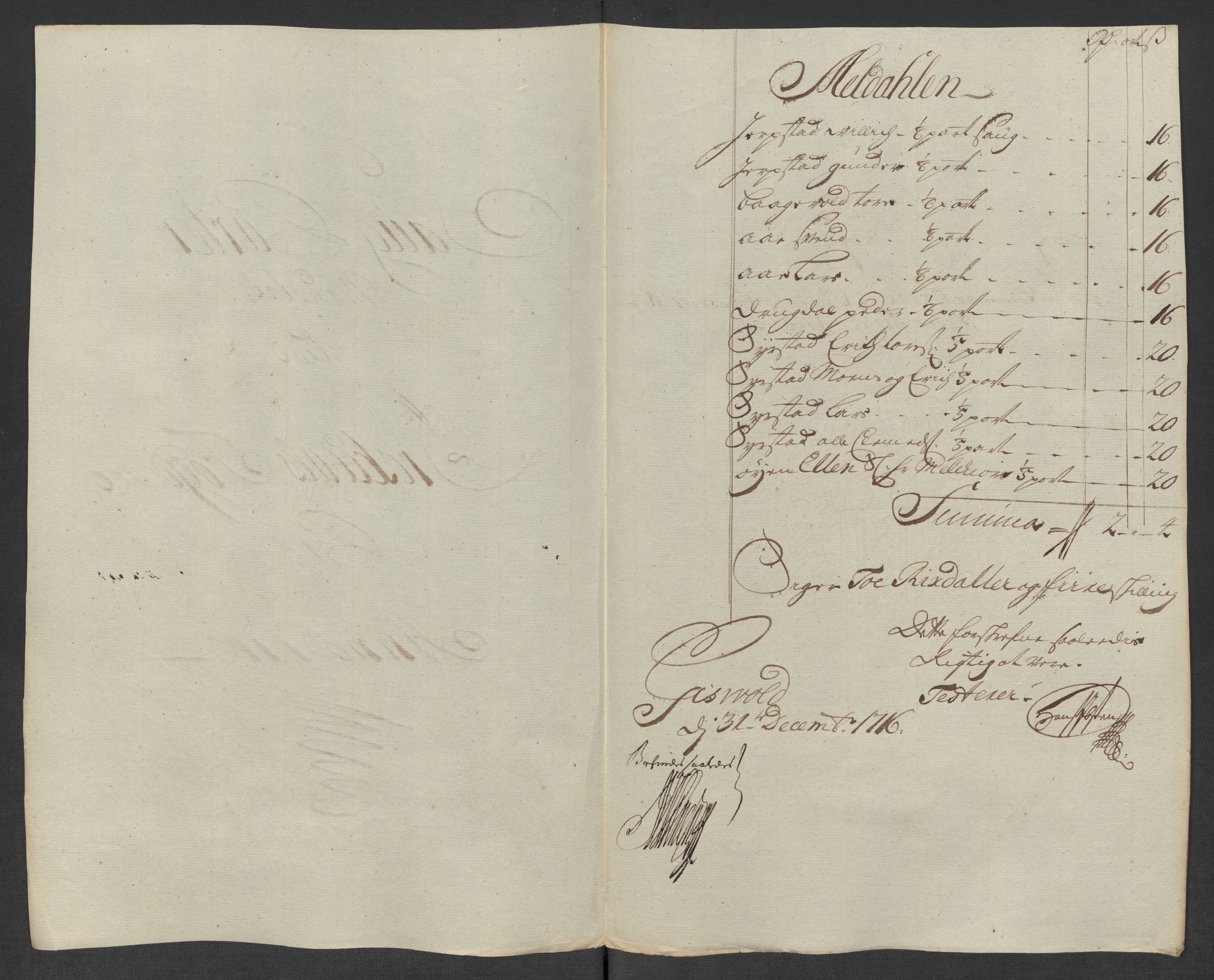 Rentekammeret inntil 1814, Reviderte regnskaper, Fogderegnskap, AV/RA-EA-4092/R60/L3967: Fogderegnskap Orkdal og Gauldal, 1716, p. 142