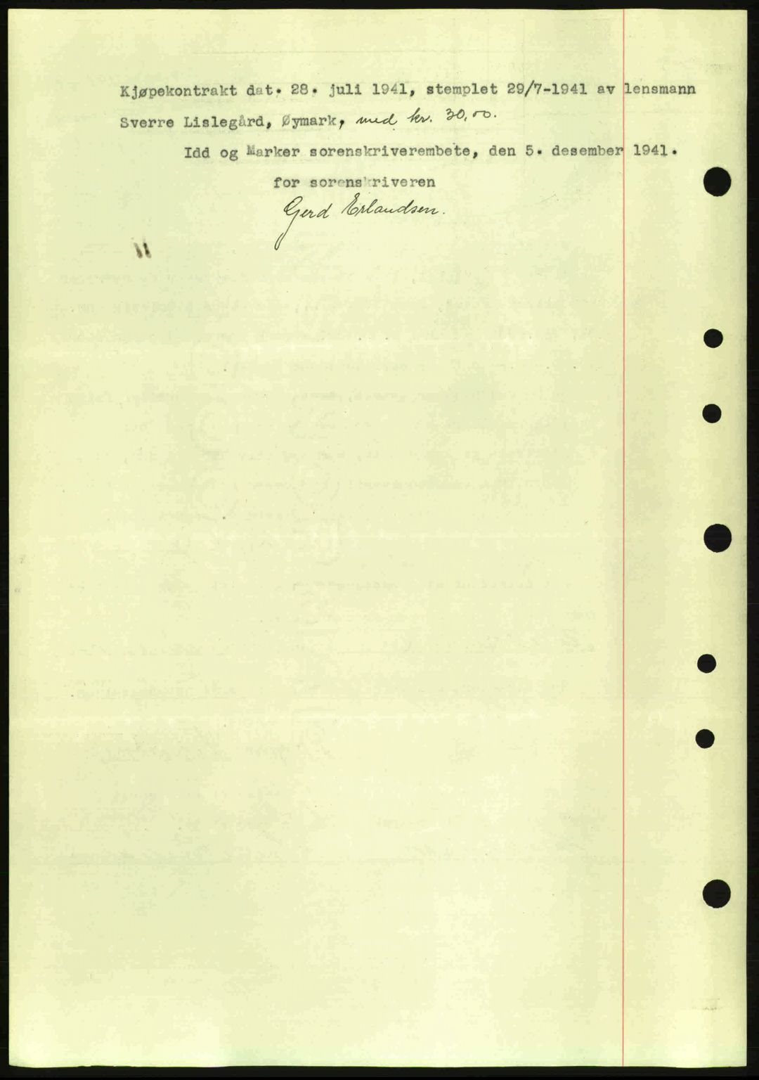 Idd og Marker sorenskriveri, AV/SAO-A-10283/G/Gb/Gbb/L0005: Mortgage book no. A5, 1941-1943, Diary no: : 1298/1941