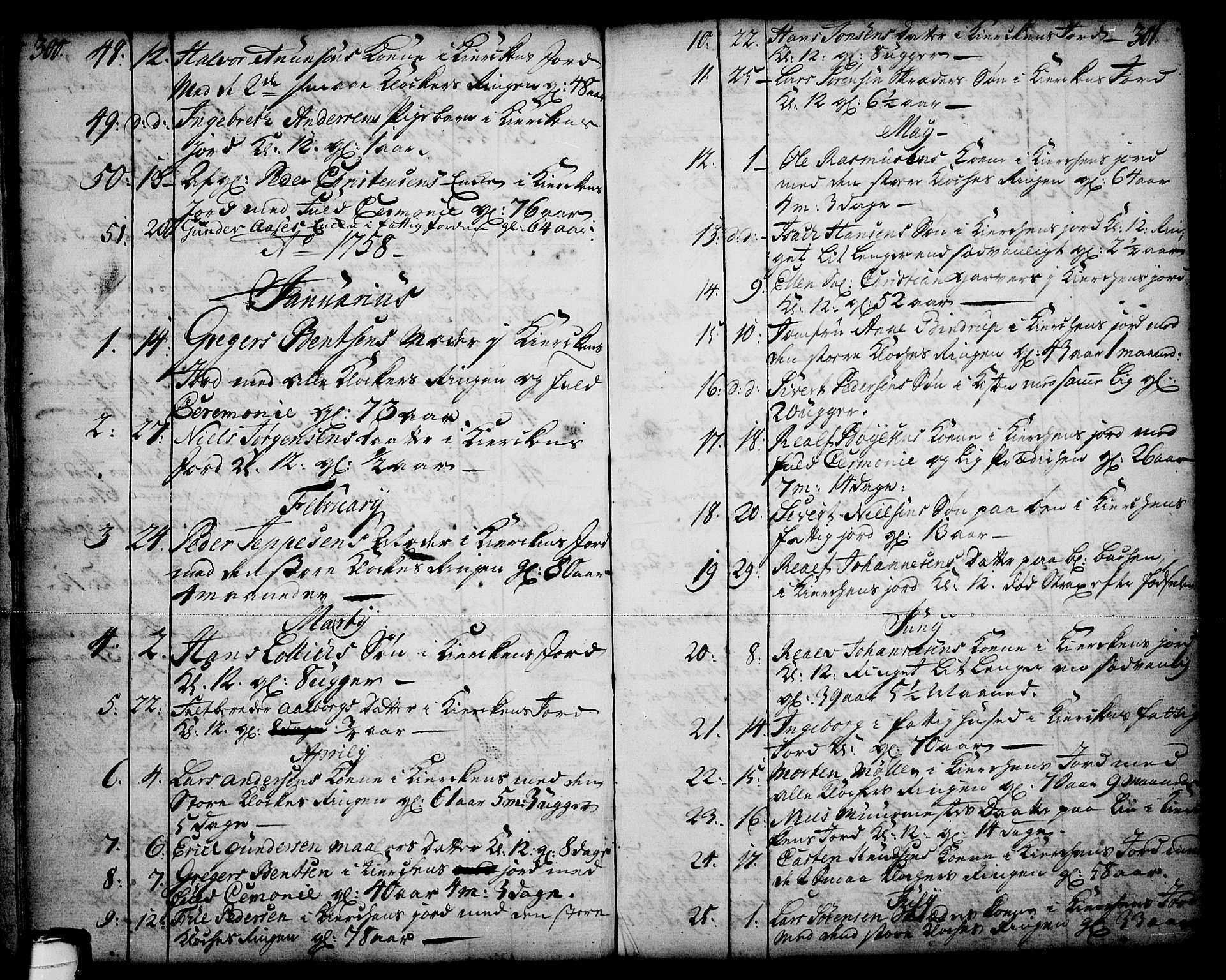 Skien kirkebøker, SAKO/A-302/F/Fa/L0003: Parish register (official) no. 3, 1755-1791, p. 300-301