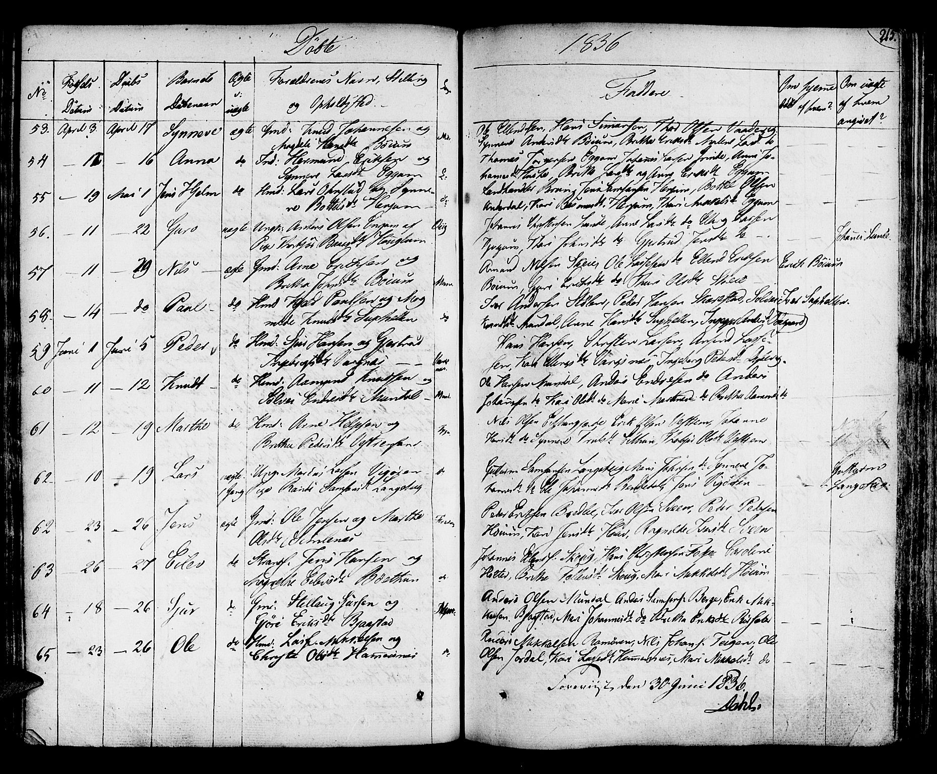 Leikanger sokneprestembete, AV/SAB-A-81001/H/Haa/Haaa/L0006: Parish register (official) no. A 6, 1810-1838, p. 215