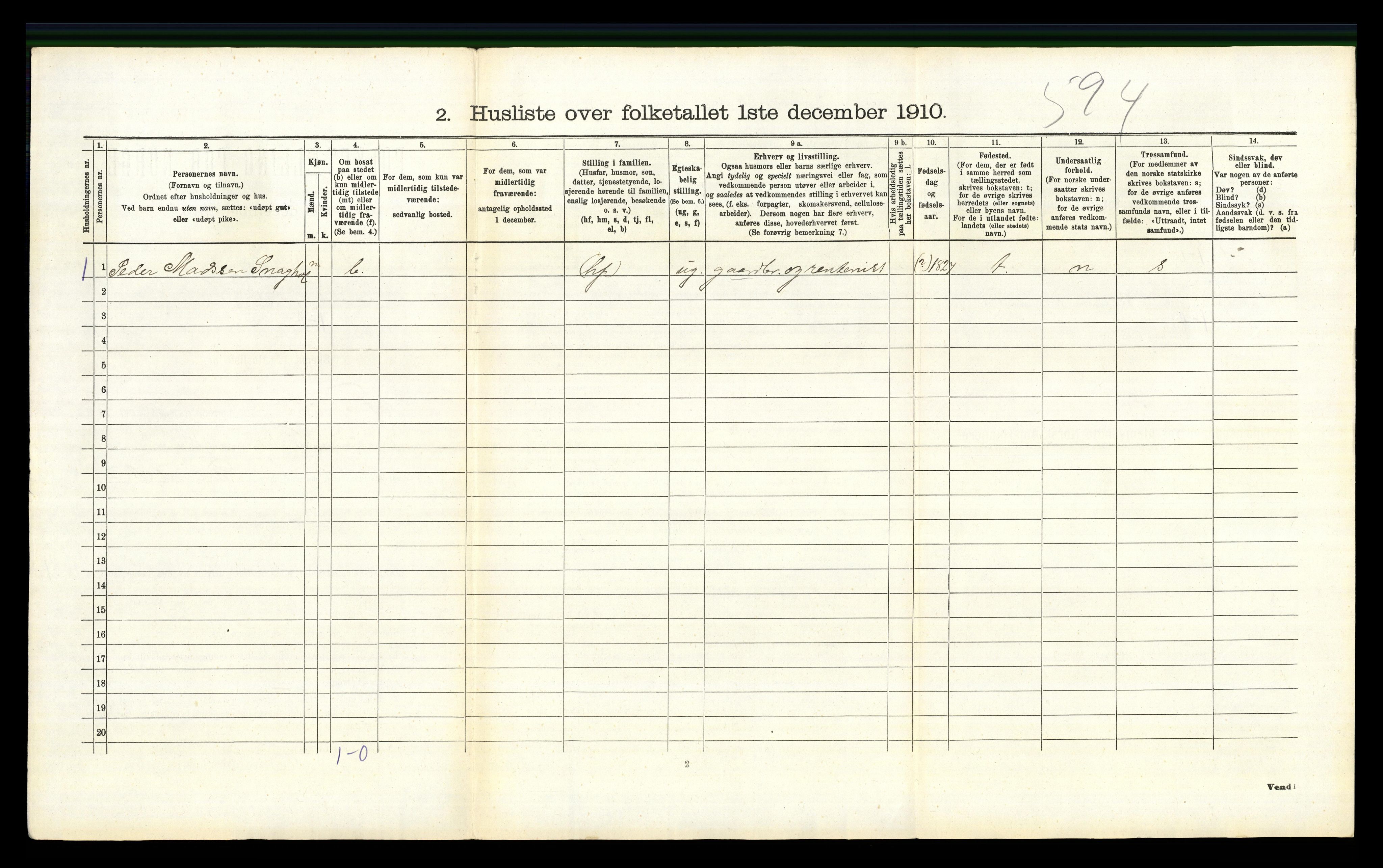 RA, 1910 census for Fåberg, 1910, p. 247