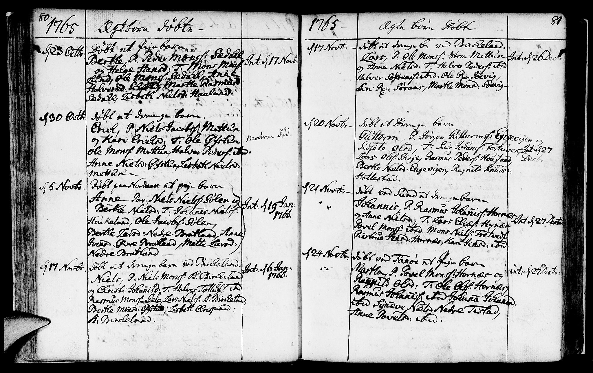 Fana Sokneprestembete, AV/SAB-A-75101/H/Haa/Haaa/L0004: Parish register (official) no. A 4, 1757-1774, p. 80-81