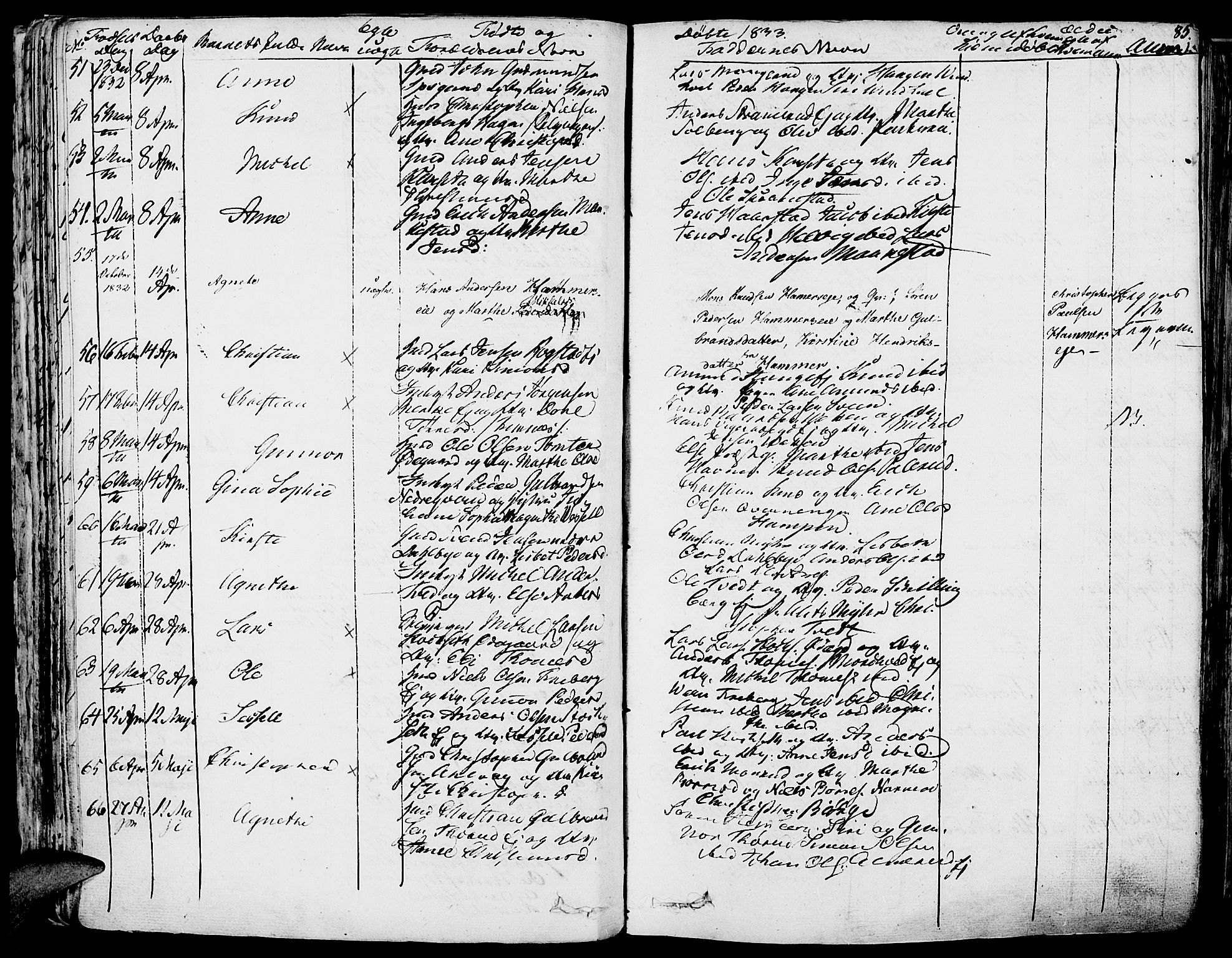 Vang prestekontor, Hedmark, AV/SAH-PREST-008/H/Ha/Haa/L0009: Parish register (official) no. 9, 1826-1841, p. 85