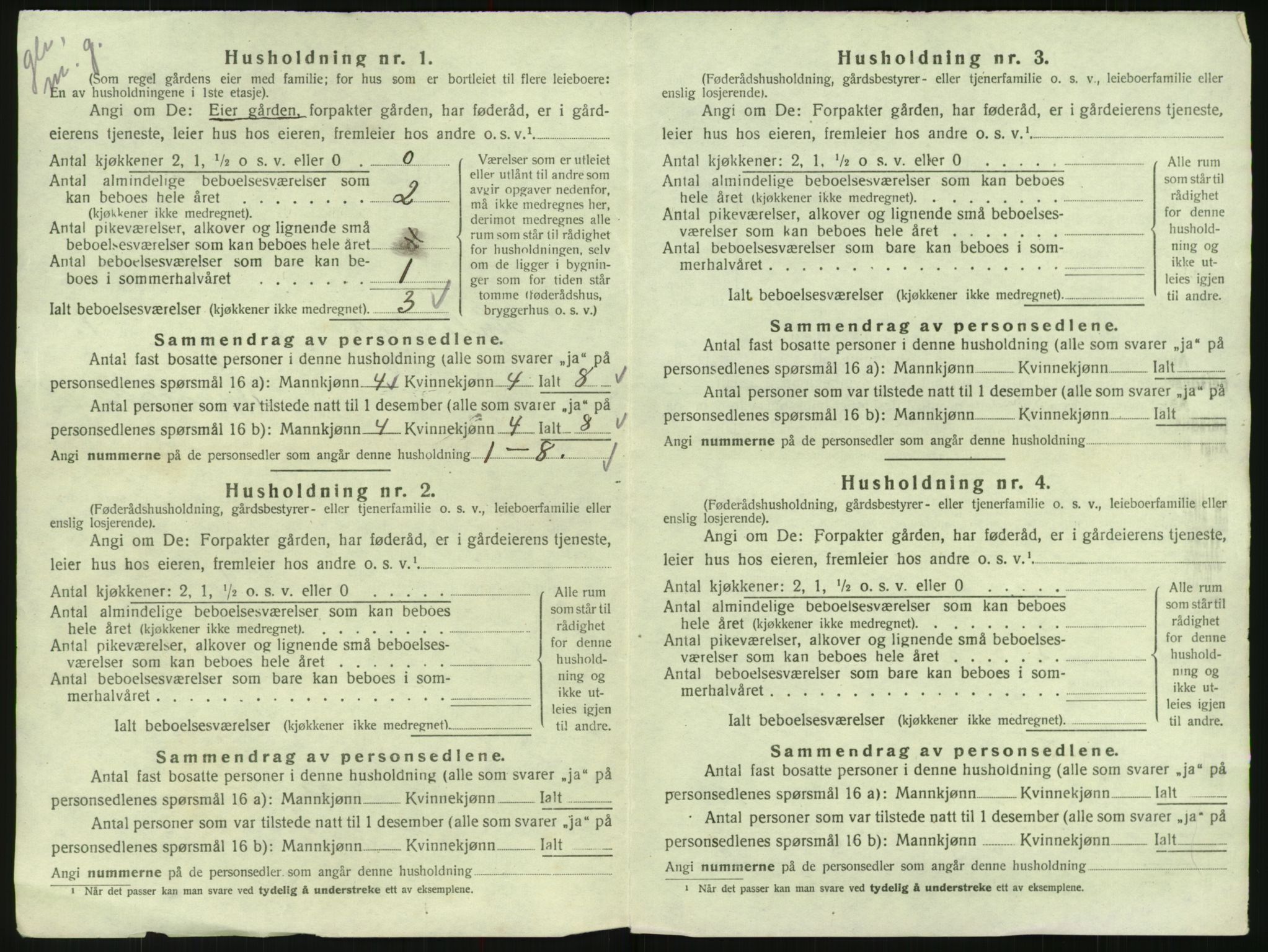 SAK, 1920 census for Hylestad, 1920, p. 29