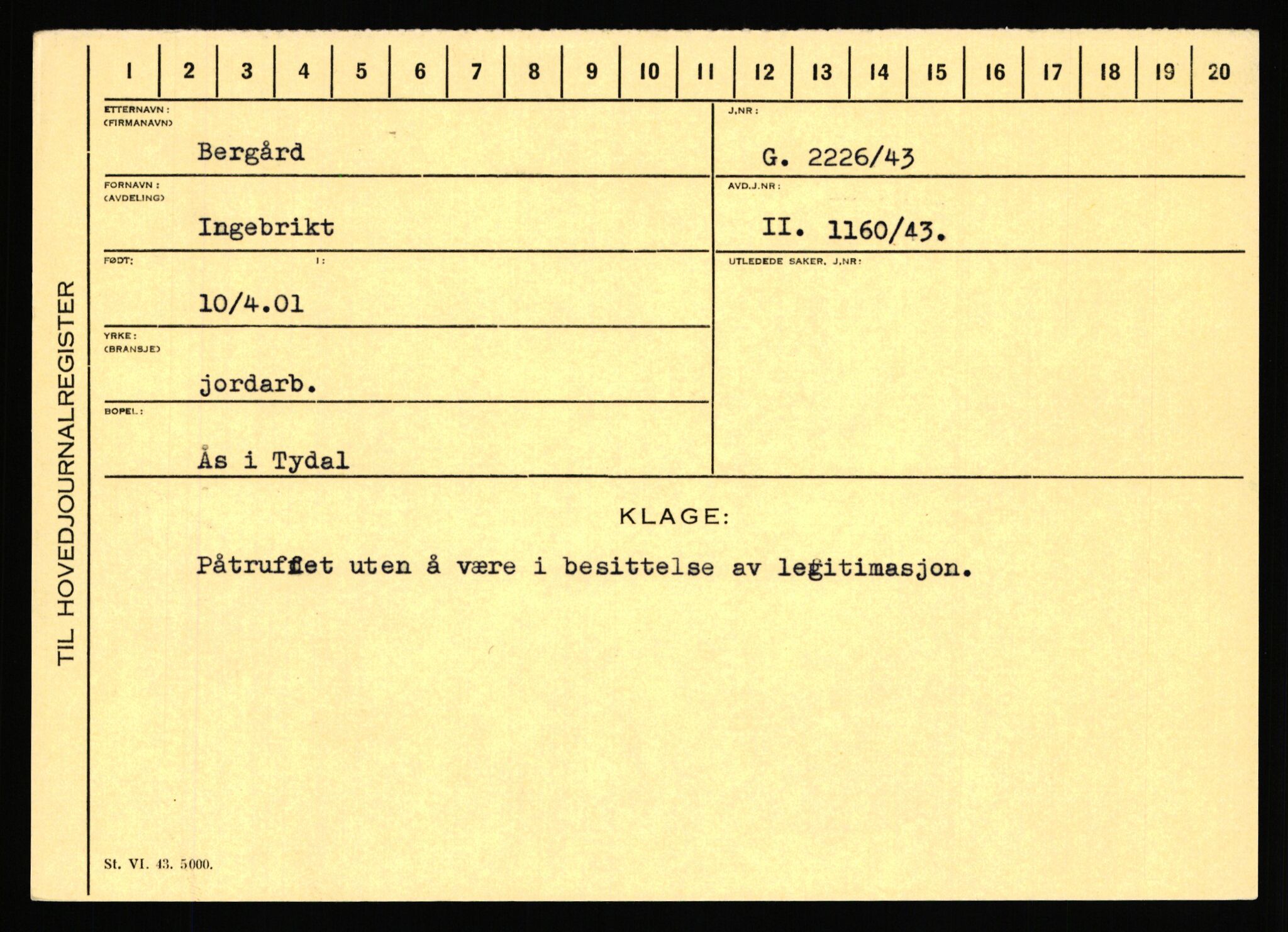 Statspolitiet - Hovedkontoret / Osloavdelingen, AV/RA-S-1329/C/Ca/L0002: Arneberg - Brand, 1943-1945, p. 2921