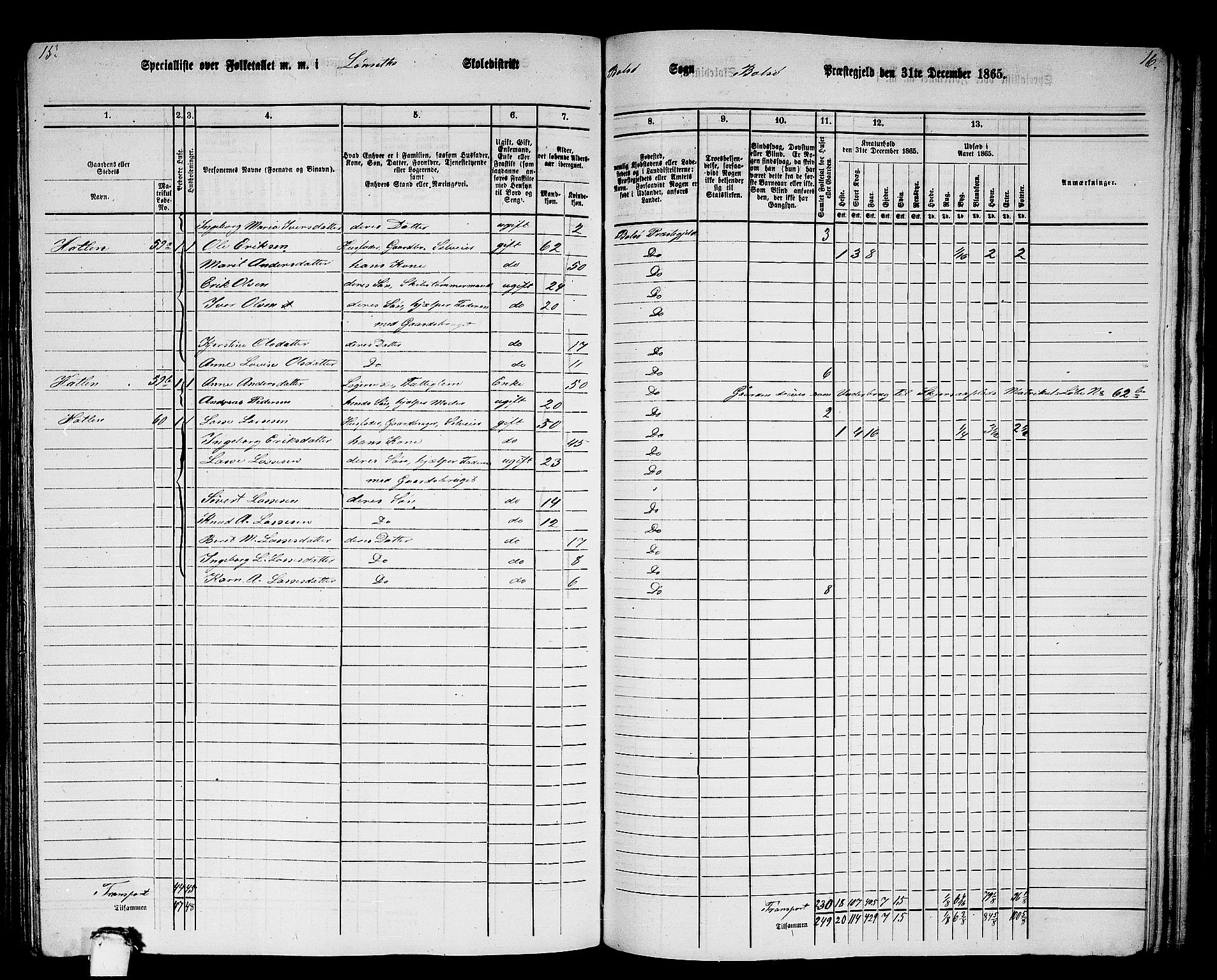RA, 1865 census for Bolsøy, 1865, p. 56