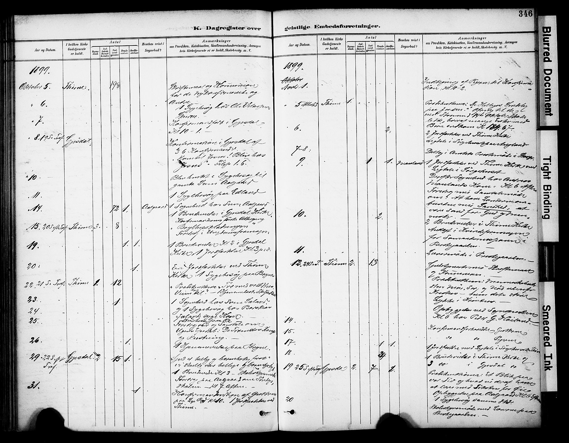 Lye sokneprestkontor, AV/SAST-A-101794/001/30BA/L0011: Parish register (official) no. A 9, 1893-1903, p. 346