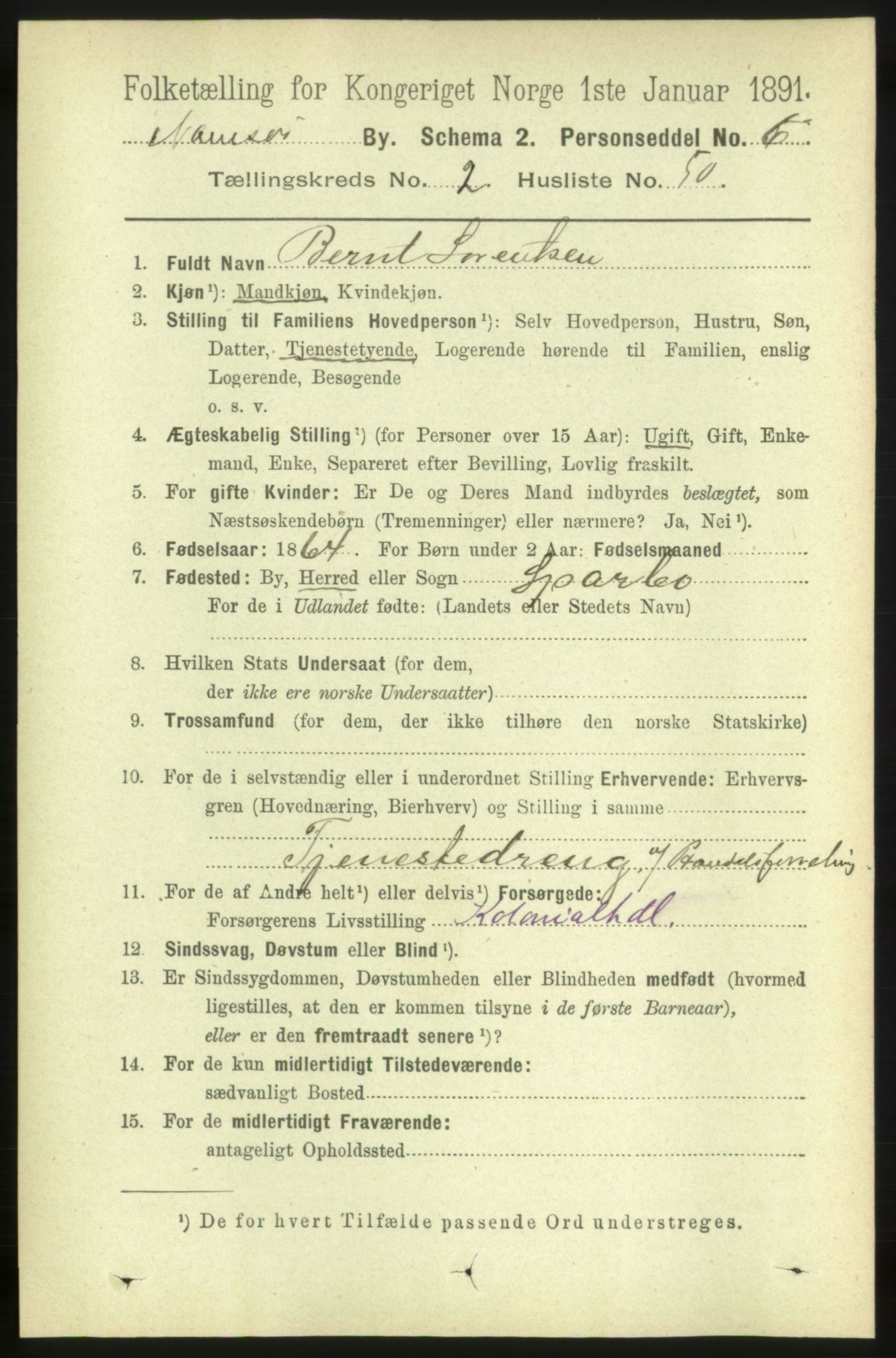 RA, 1891 census for 1703 Namsos, 1891, p. 1077