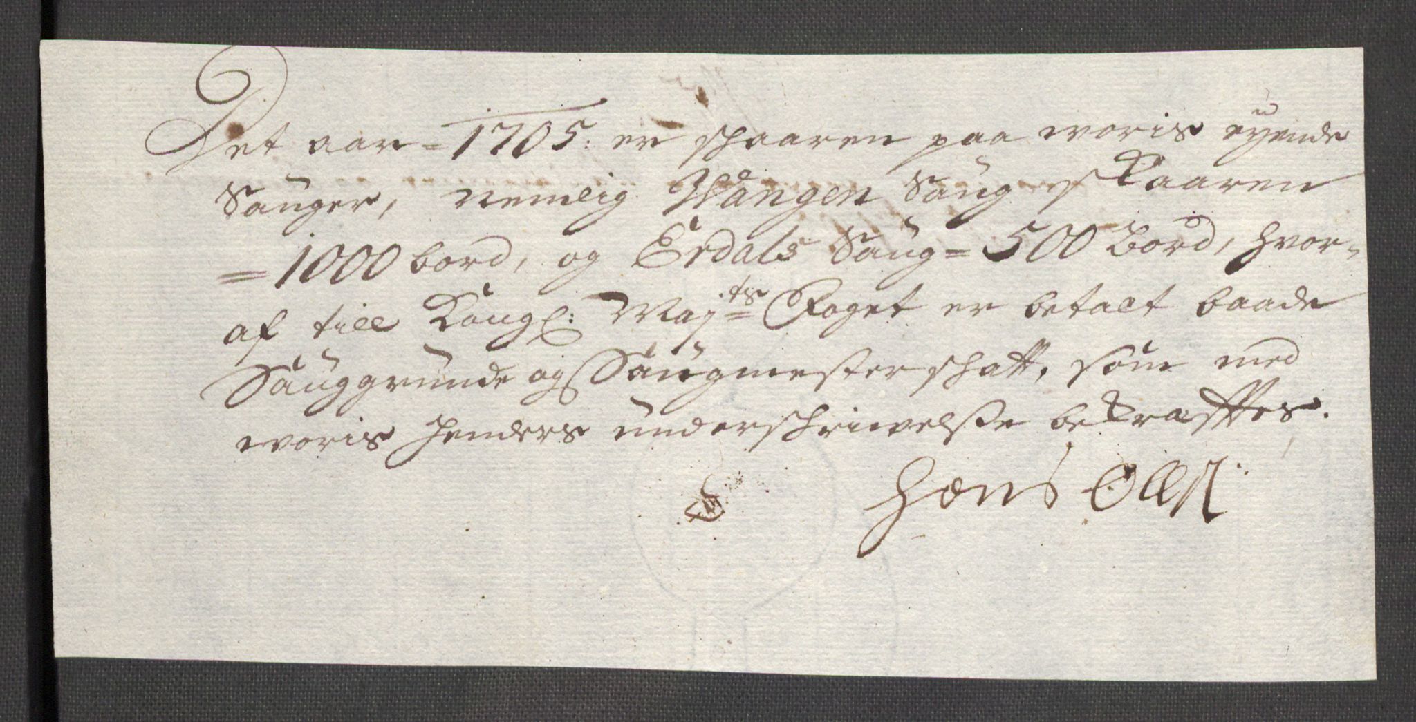 Rentekammeret inntil 1814, Reviderte regnskaper, Fogderegnskap, AV/RA-EA-4092/R48/L2983: Fogderegnskap Sunnhordland og Hardanger, 1705, p. 185