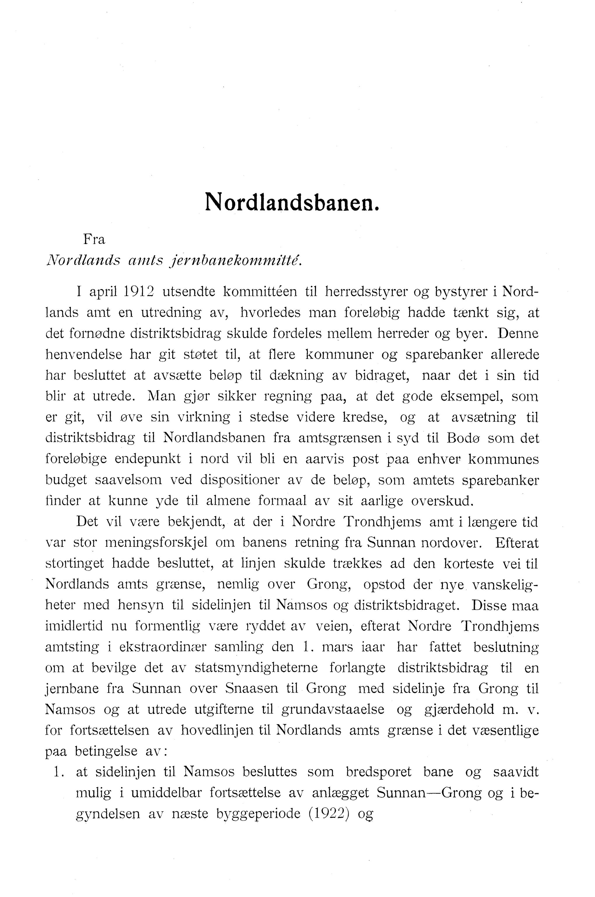 Nordland Fylkeskommune. Fylkestinget, AIN/NFK-17/176/A/Ac/L0036: Fylkestingsforhandlinger 1913, 1913