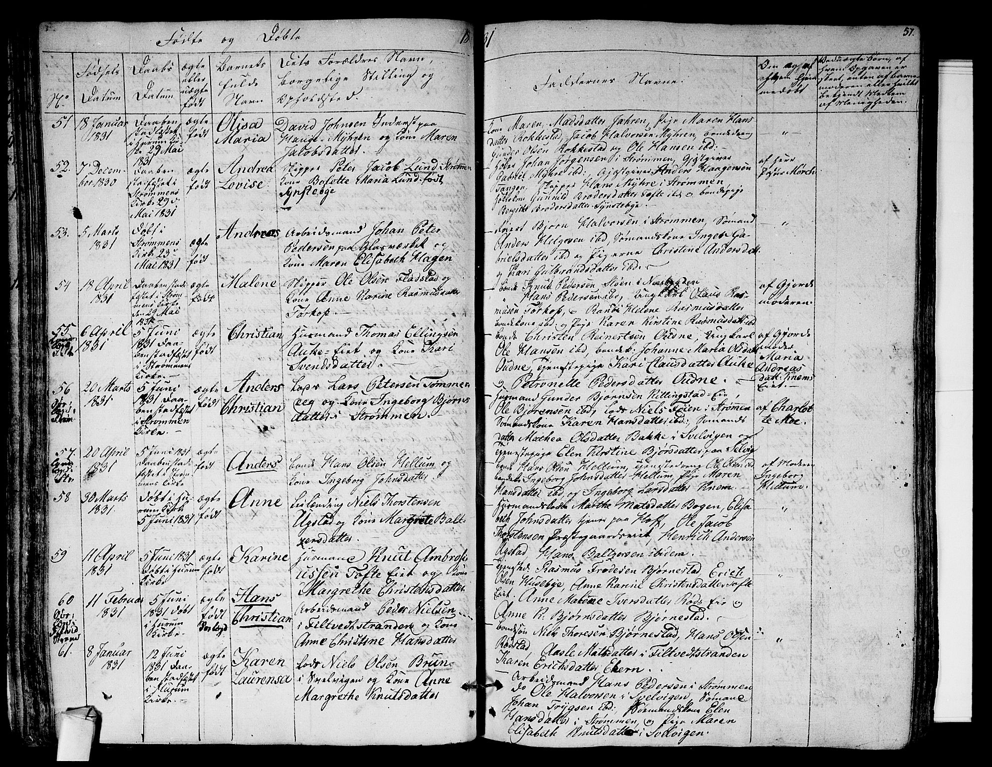 Hurum kirkebøker, AV/SAKO-A-229/F/Fa/L0010: Parish register (official) no. 10, 1827-1846, p. 57