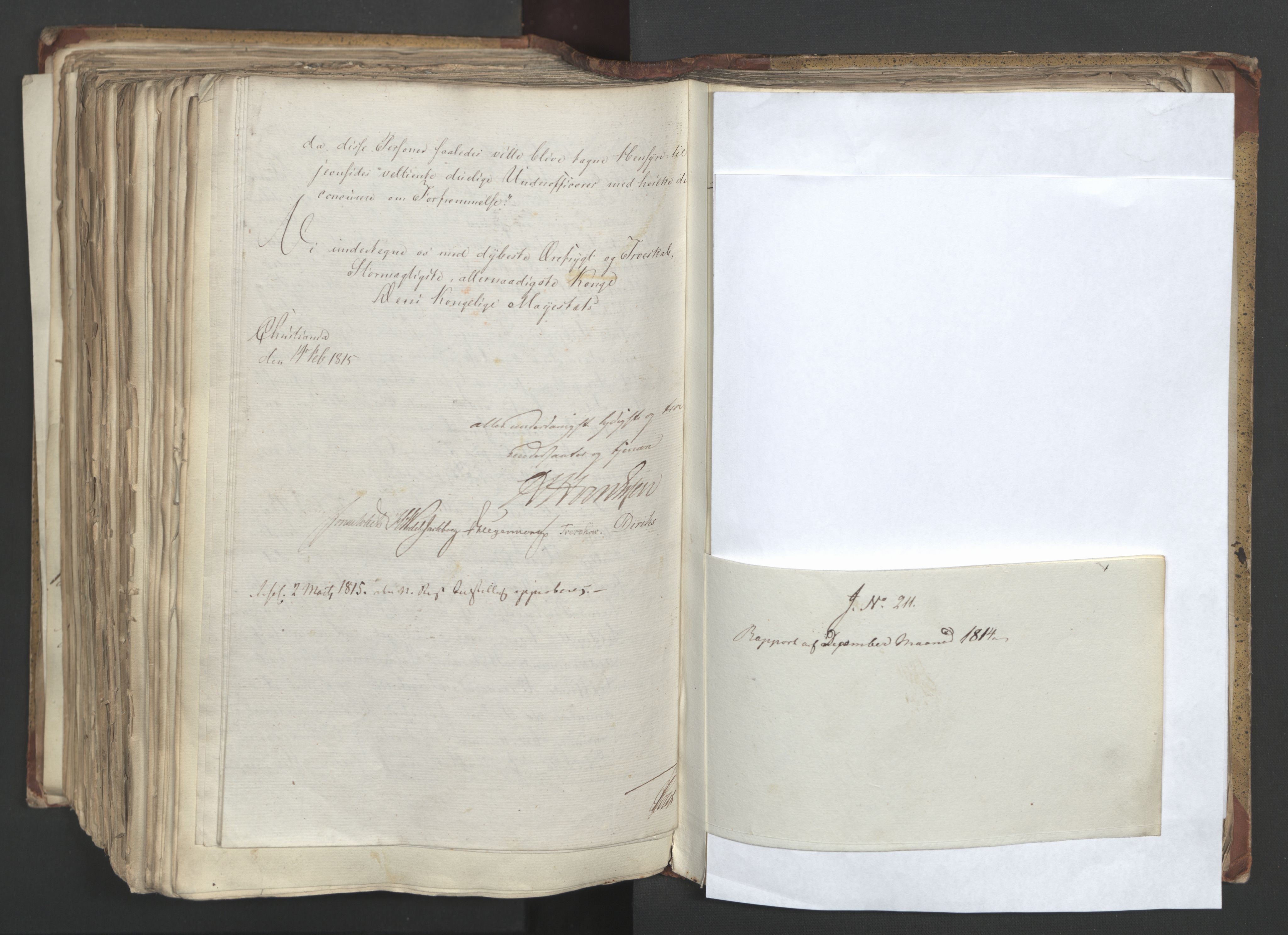 Statsrådsavdelingen i Stockholm, AV/RA-S-1003/D/Da/L0001: Regjeringsinnstillinger nr. 1-262, 1814-1815, p. 470