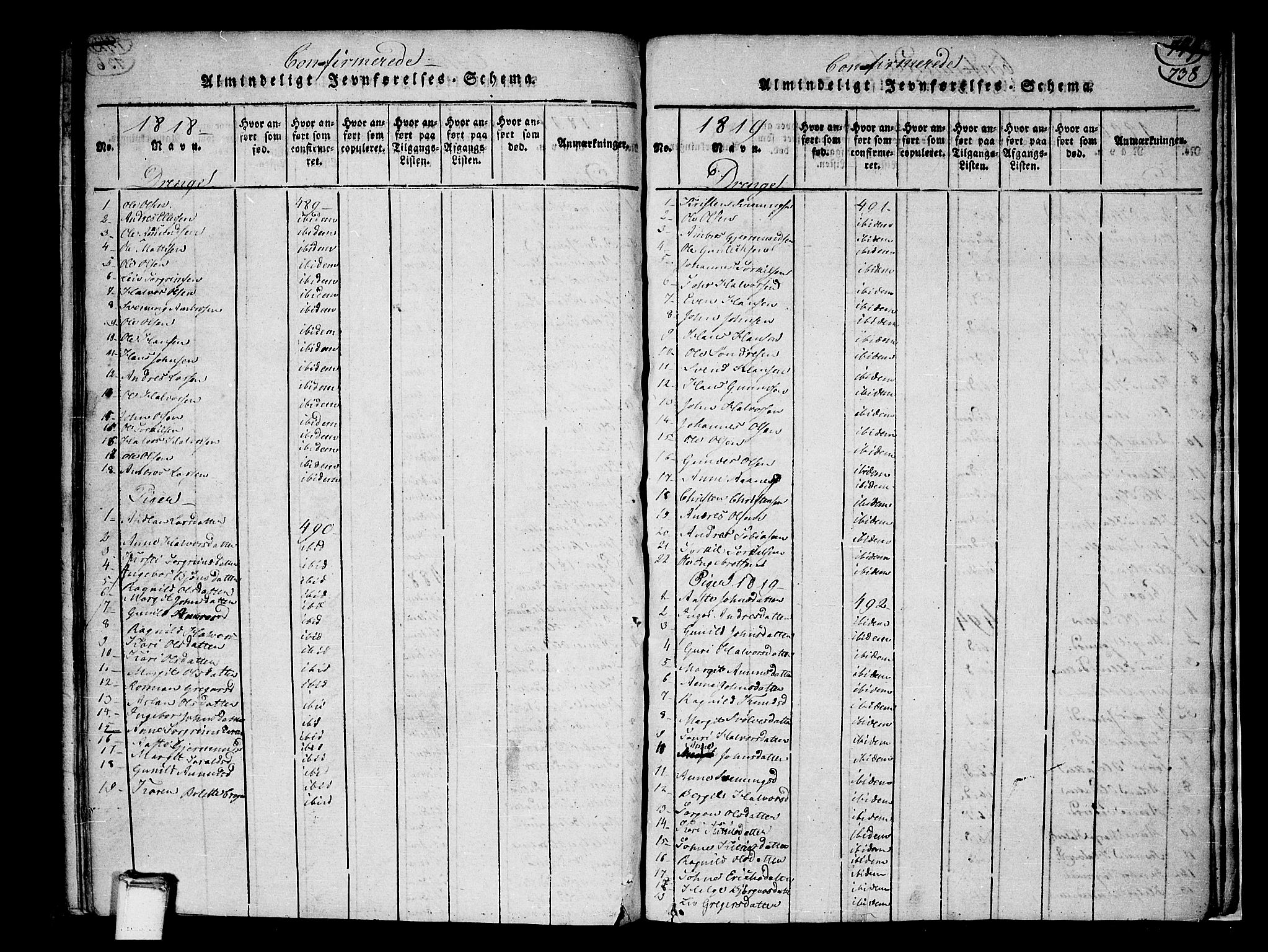 Heddal kirkebøker, SAKO/A-268/F/Fa/L0005: Parish register (official) no. I 5, 1814-1837, p. 737-738