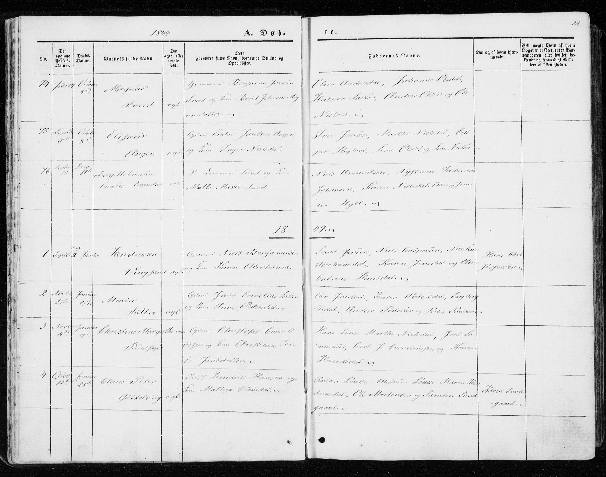 Ministerialprotokoller, klokkerbøker og fødselsregistre - Sør-Trøndelag, SAT/A-1456/657/L0704: Parish register (official) no. 657A05, 1846-1857, p. 23