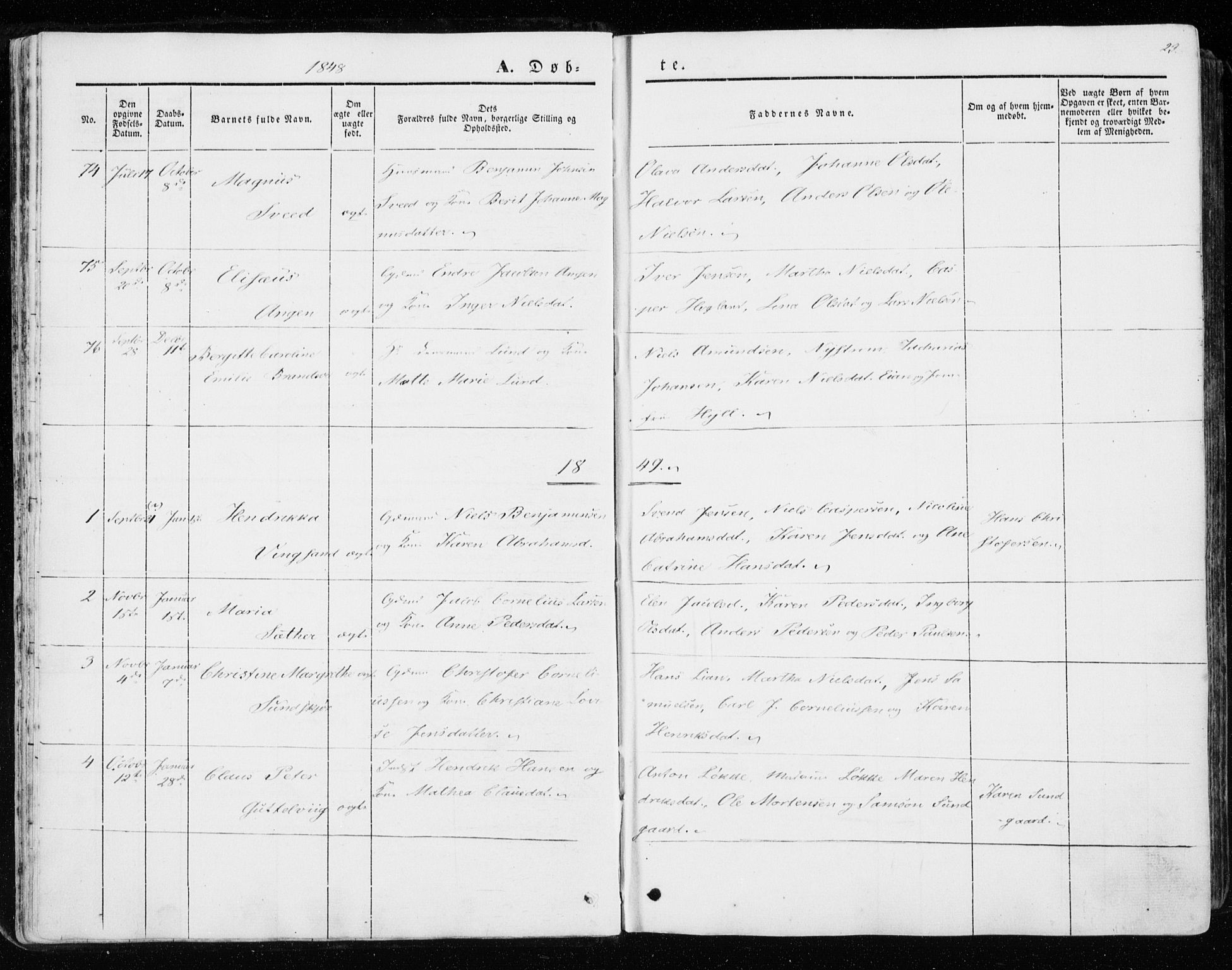 Ministerialprotokoller, klokkerbøker og fødselsregistre - Sør-Trøndelag, AV/SAT-A-1456/657/L0704: Parish register (official) no. 657A05, 1846-1857, p. 23