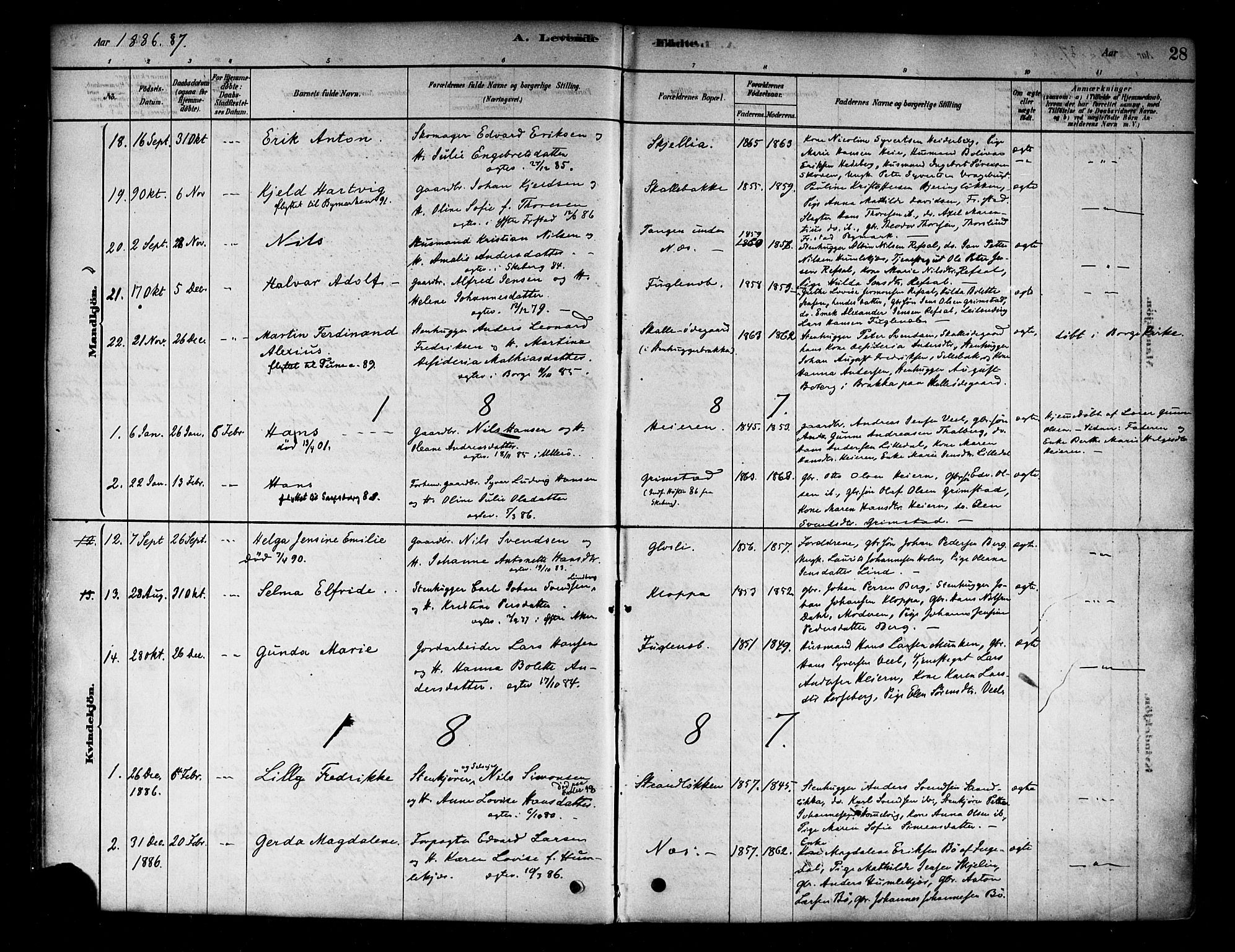 Borge prestekontor Kirkebøker, SAO/A-10903/F/Fb/L0003: Parish register (official) no. II 3, 1878-1902, p. 28