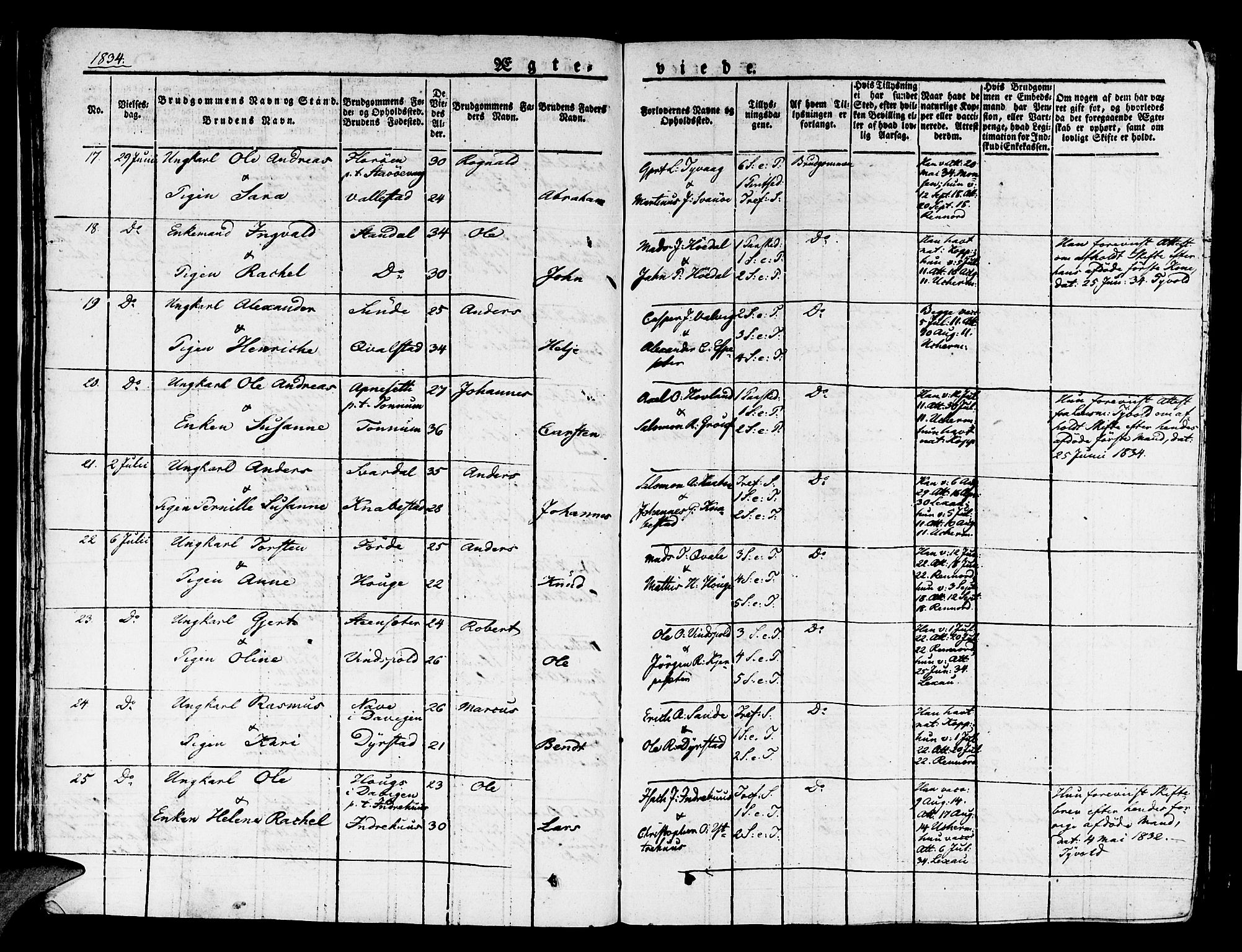 Kinn sokneprestembete, AV/SAB-A-80801/H/Haa/Haaa/L0004/0002: Parish register (official) no. A 4II, 1822-1840, p. 46