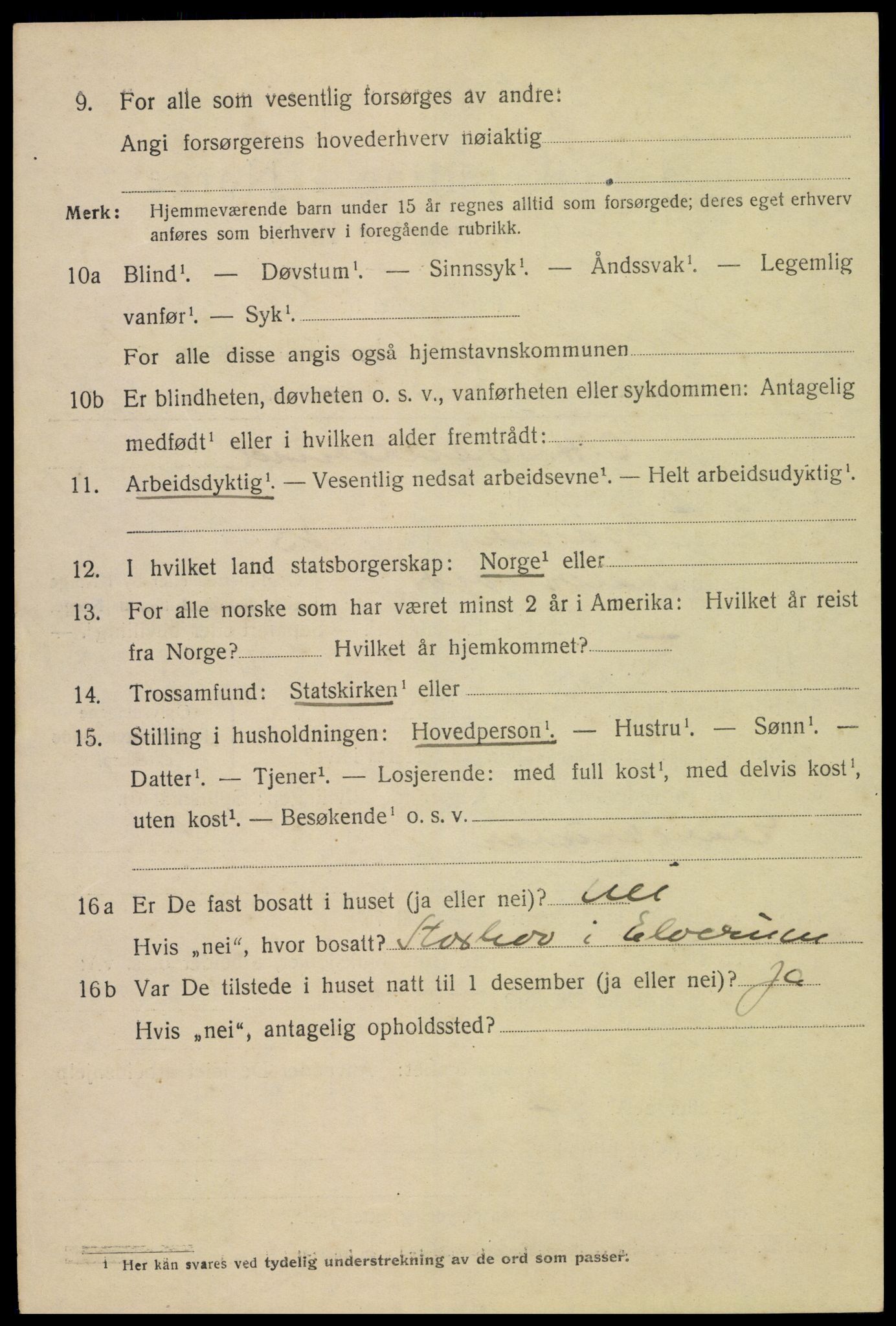 SAH, 1920 census for Hamar, 1920, p. 6766