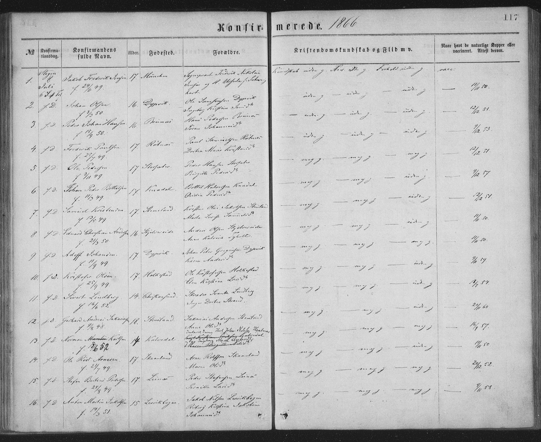 Ministerialprotokoller, klokkerbøker og fødselsregistre - Nordland, AV/SAT-A-1459/855/L0801: Parish register (official) no. 855A09, 1864-1874, p. 117