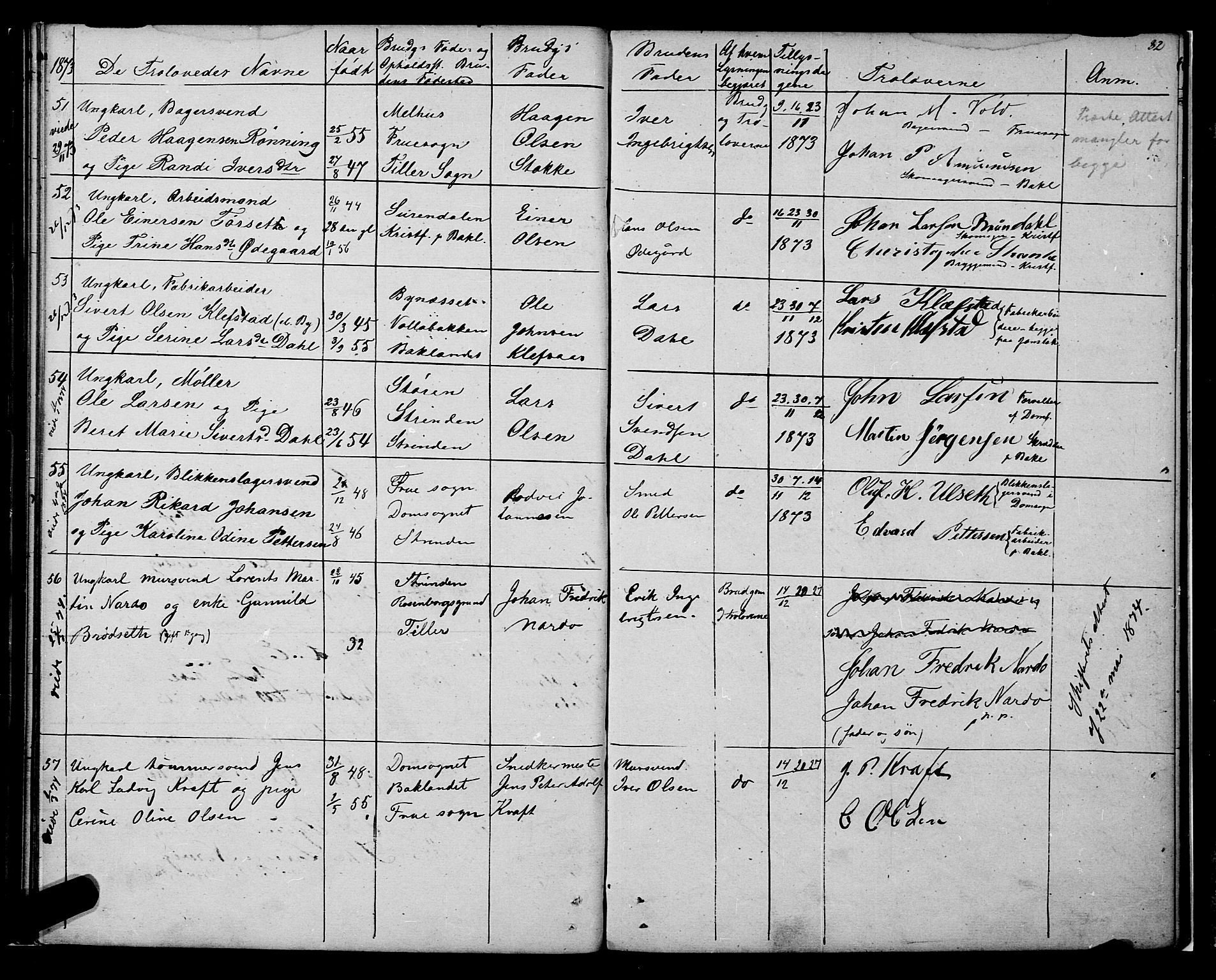 Ministerialprotokoller, klokkerbøker og fødselsregistre - Sør-Trøndelag, AV/SAT-A-1456/604/L0187: Parish register (official) no. 604A08, 1847-1878, p. 82