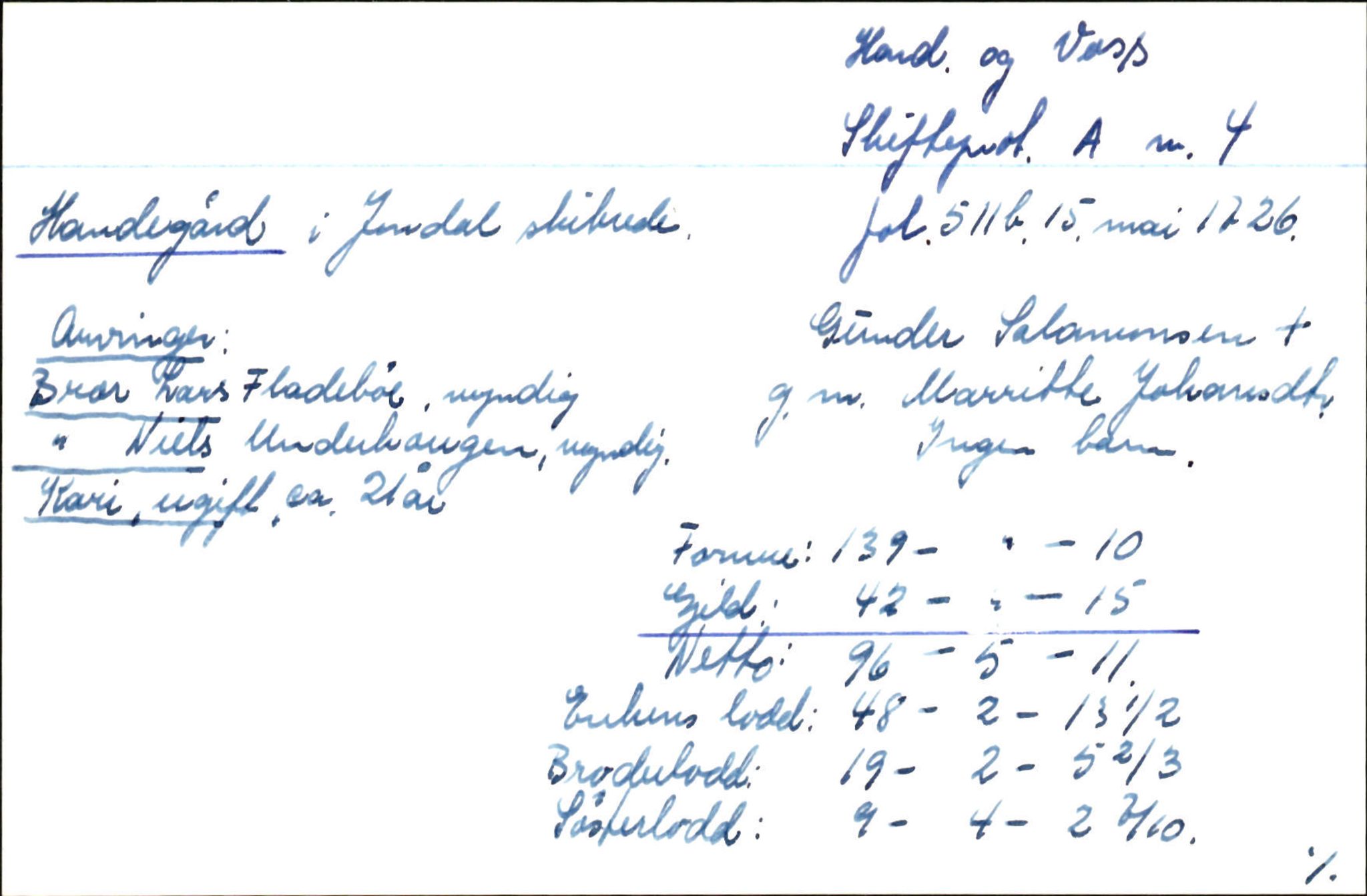 Skiftekort ved Statsarkivet i Bergen, SAB/SKIFTEKORT/002/L0002: Skifteprotokoll nr. 4-5, 1720-1747, p. 191