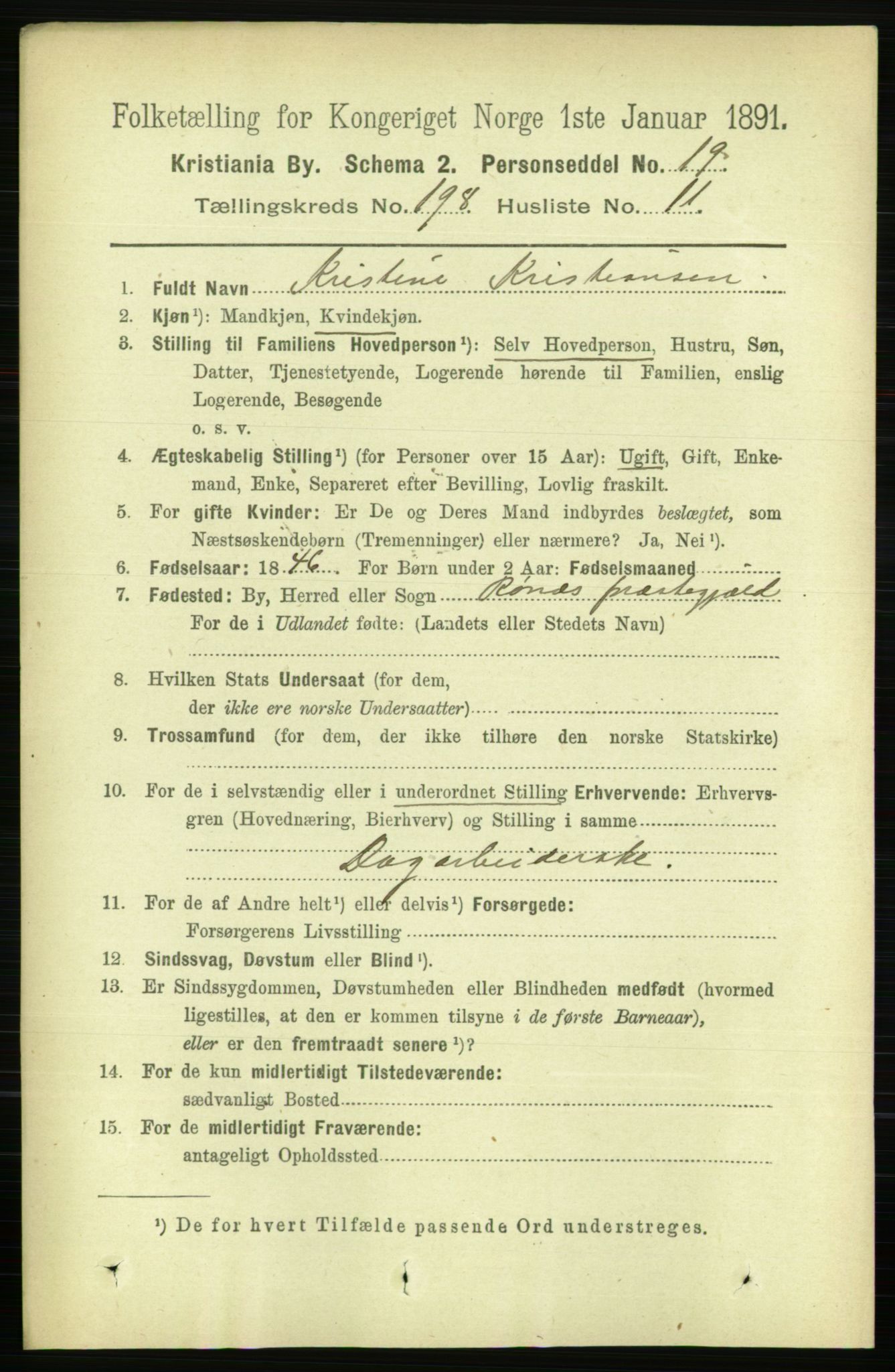 RA, 1891 census for 0301 Kristiania, 1891, p. 119449