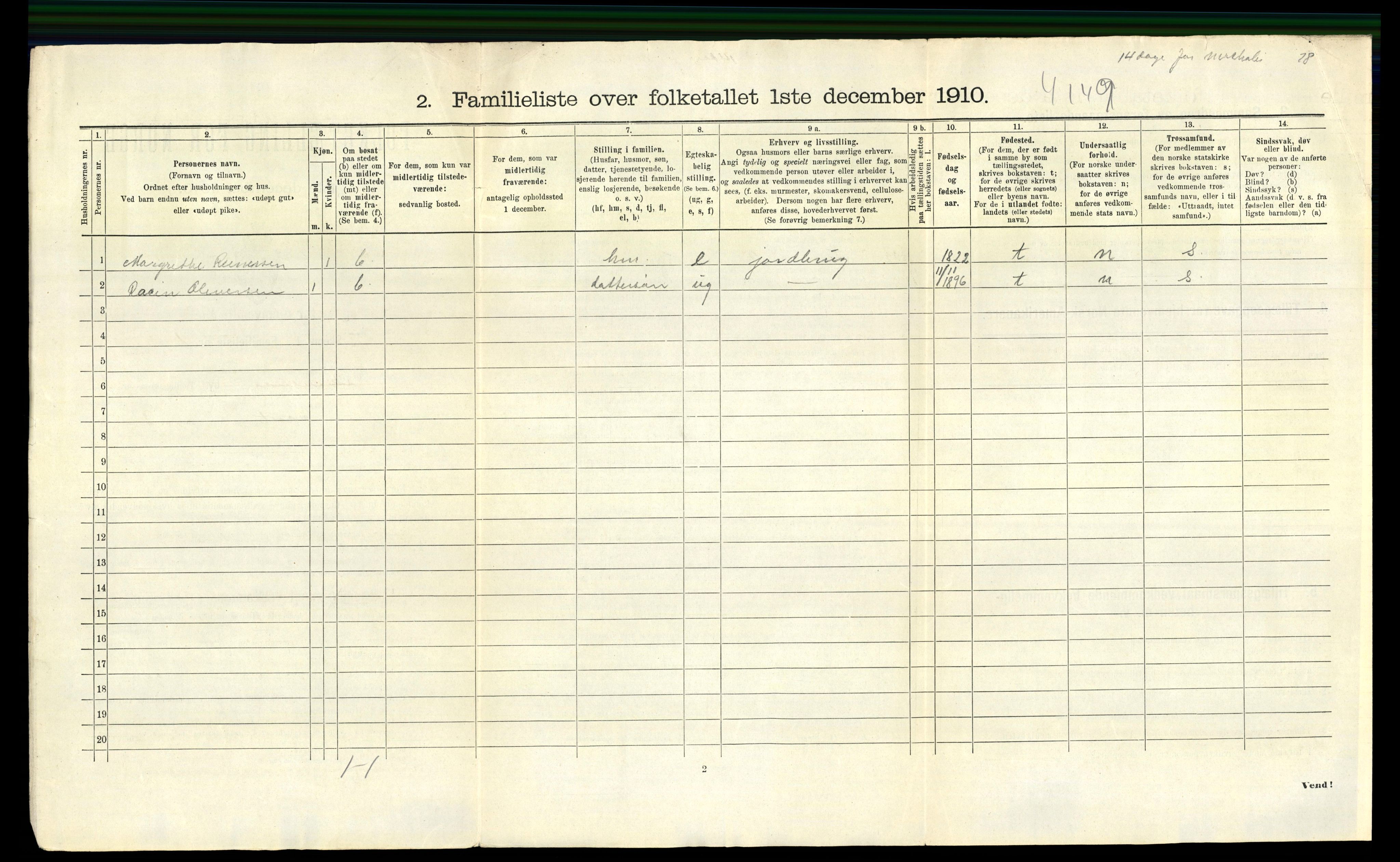 RA, 1910 census for Skudeneshavn, 1910, p. 26