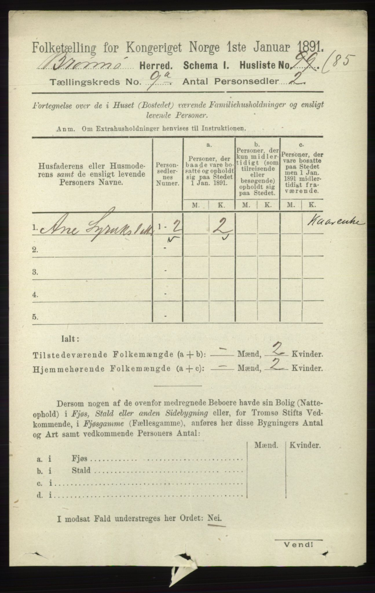 RA, 1891 census for 1814 Brønnøy, 1891, p. 4903