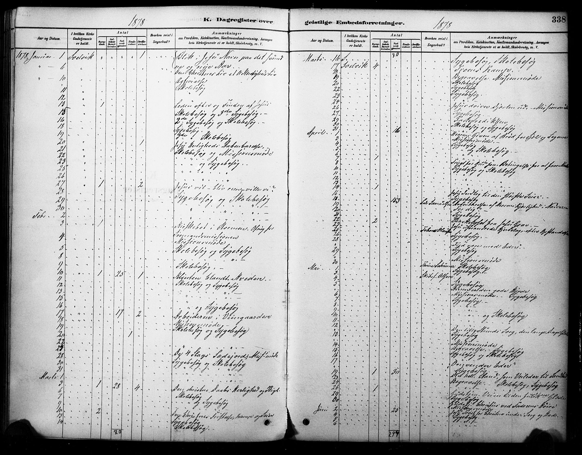 Strømm kirkebøker, AV/SAKO-A-322/F/Fb/L0001: Parish register (official) no. II 1, 1878-1899, p. 338