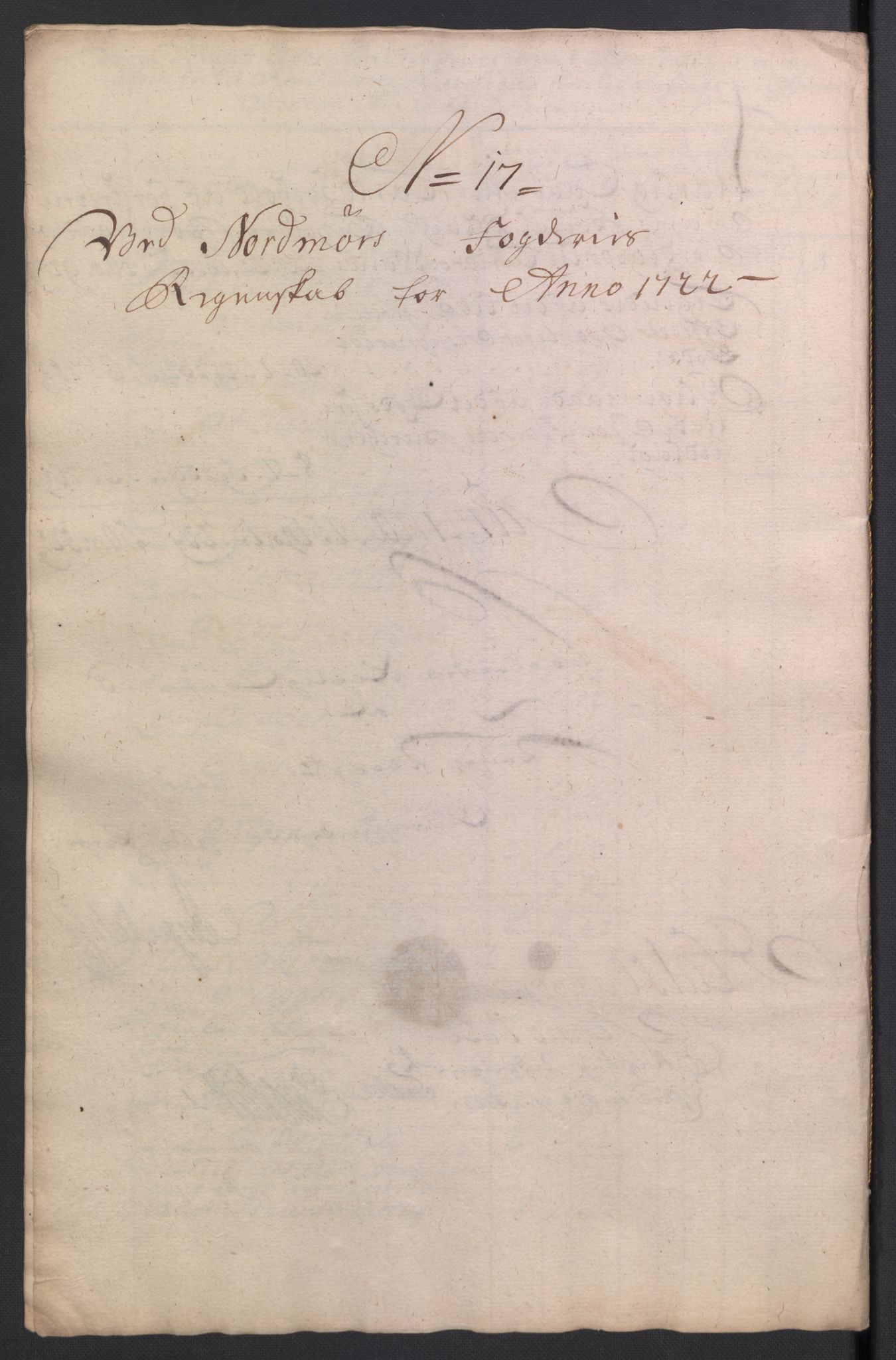 Rentekammeret inntil 1814, Reviderte regnskaper, Fogderegnskap, RA/EA-4092/R56/L3755: Fogderegnskap Nordmøre, 1722, p. 174